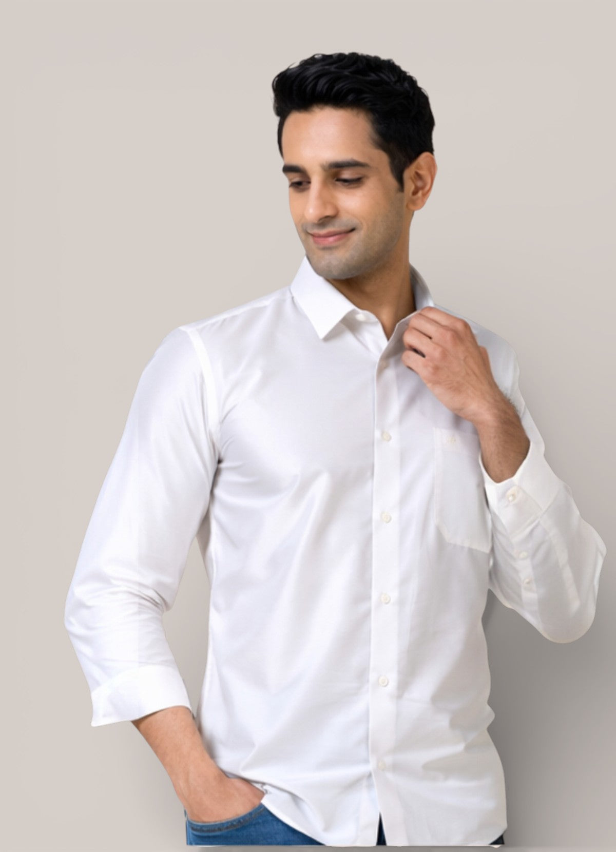 Tattva Men Solid Premium Polyester Casual Shirt