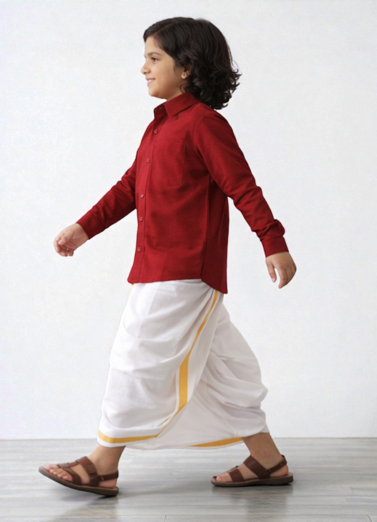 TATTVA Boys Solid Cotton Full Sleeves Shirt