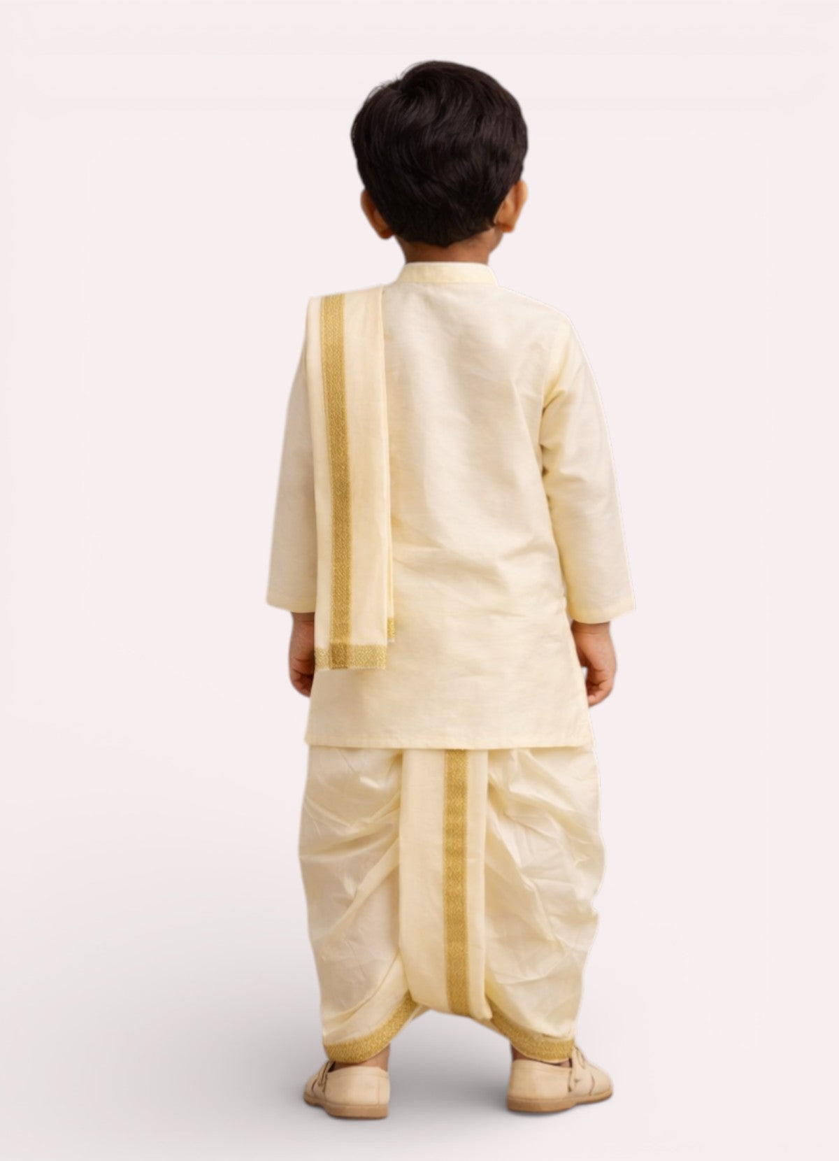 Tattva Boys Art Silk Kurta Dhoti Set
