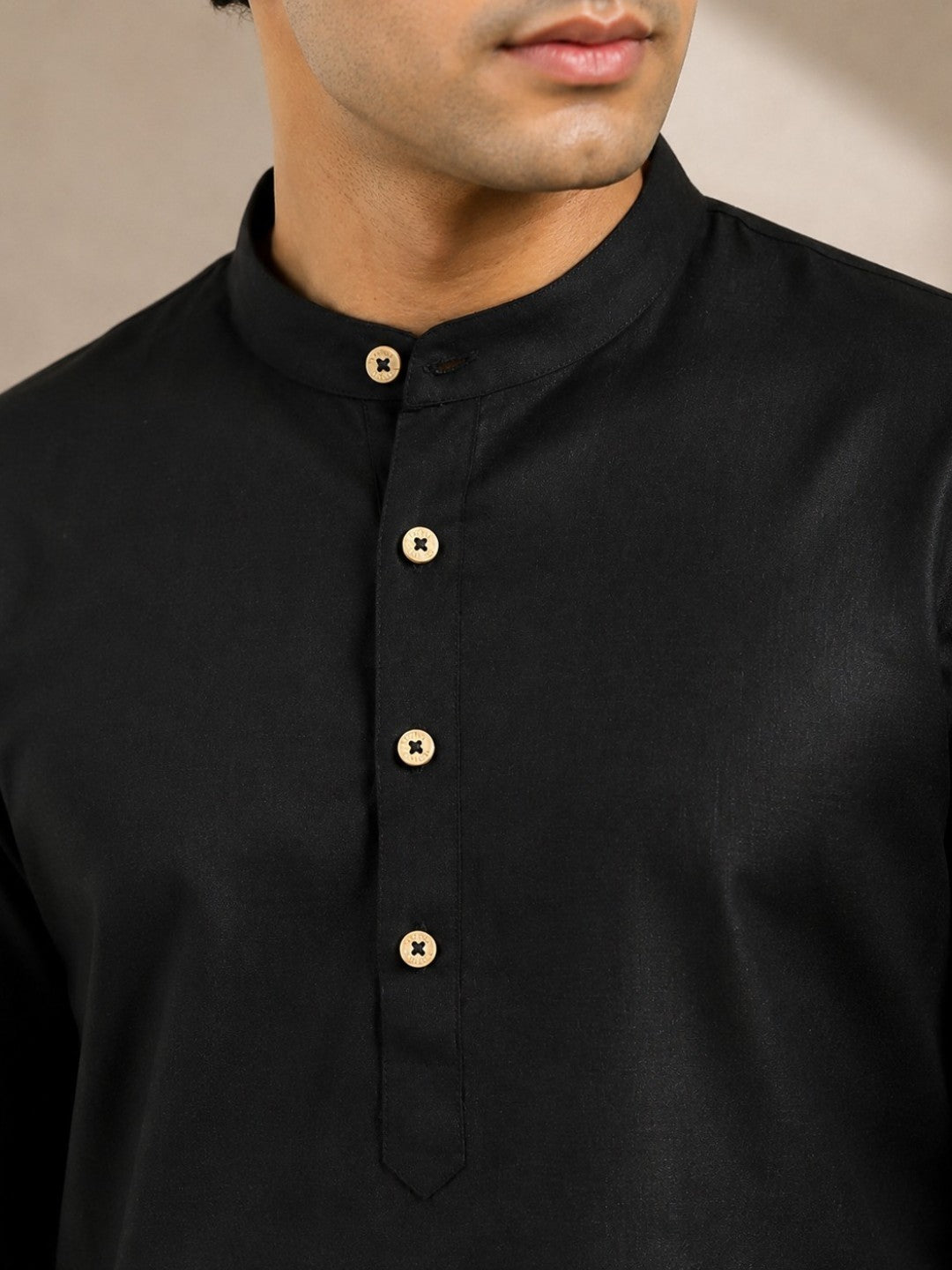 Tattva Men Premium Cotton Solid Straight Kurta