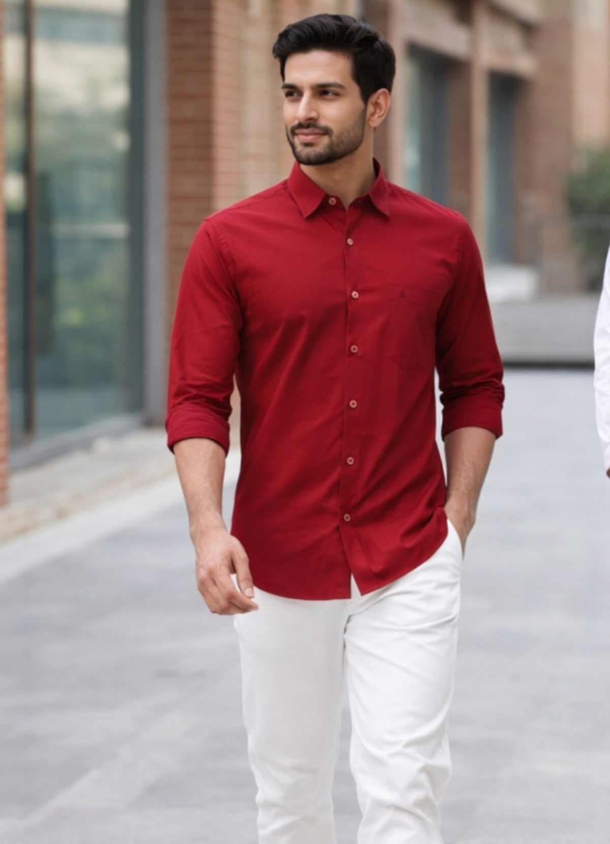 Tattva Men Solid Premium Polyester Casual Shirt