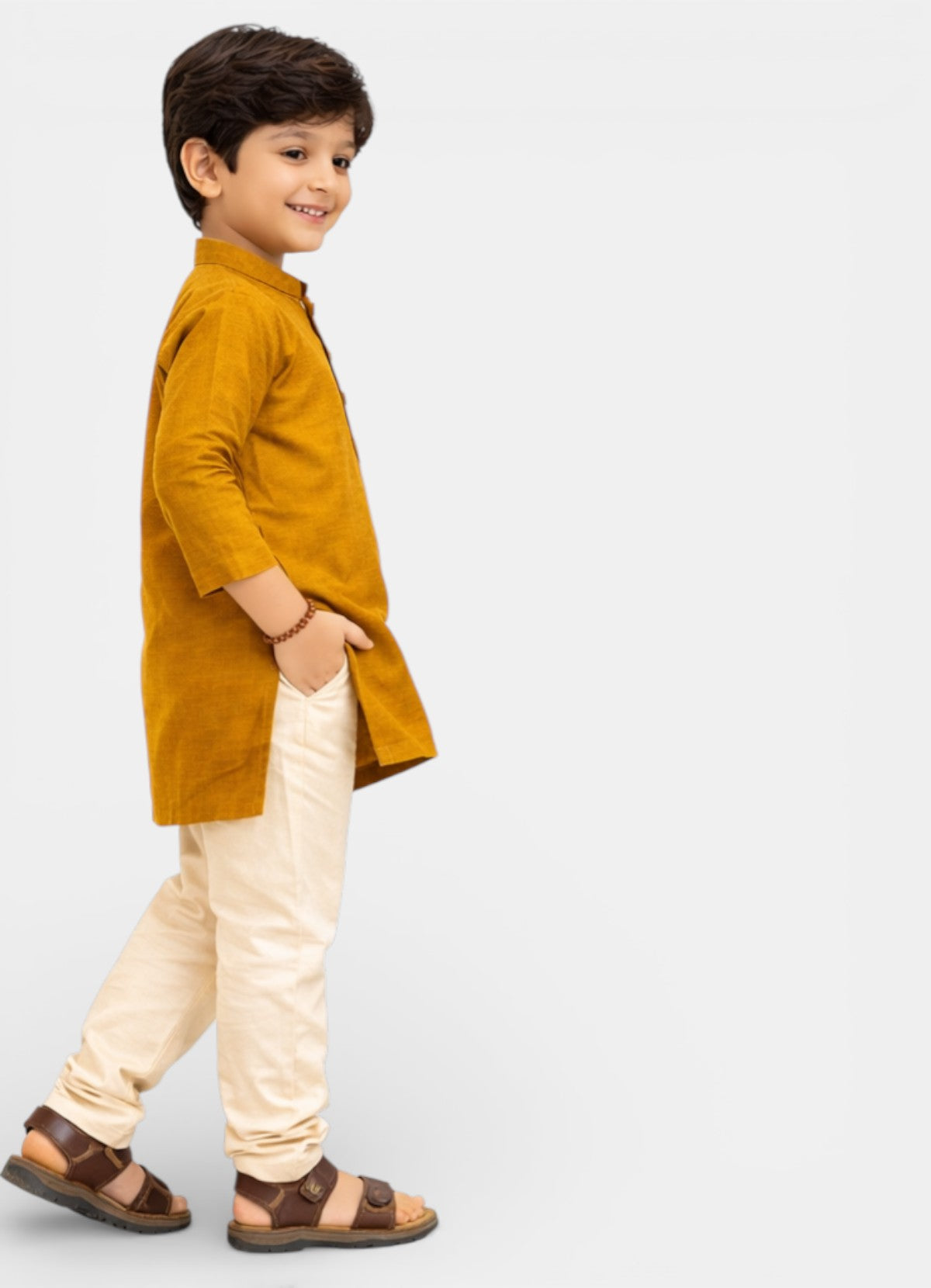TATTVA Boys Cotton Solid Ethnic Kurta