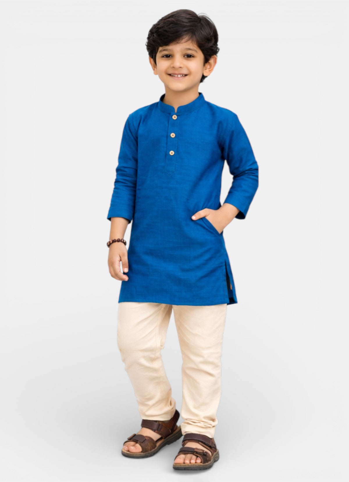 TATTVA Boys Cotton Solid Ethnic Kurta