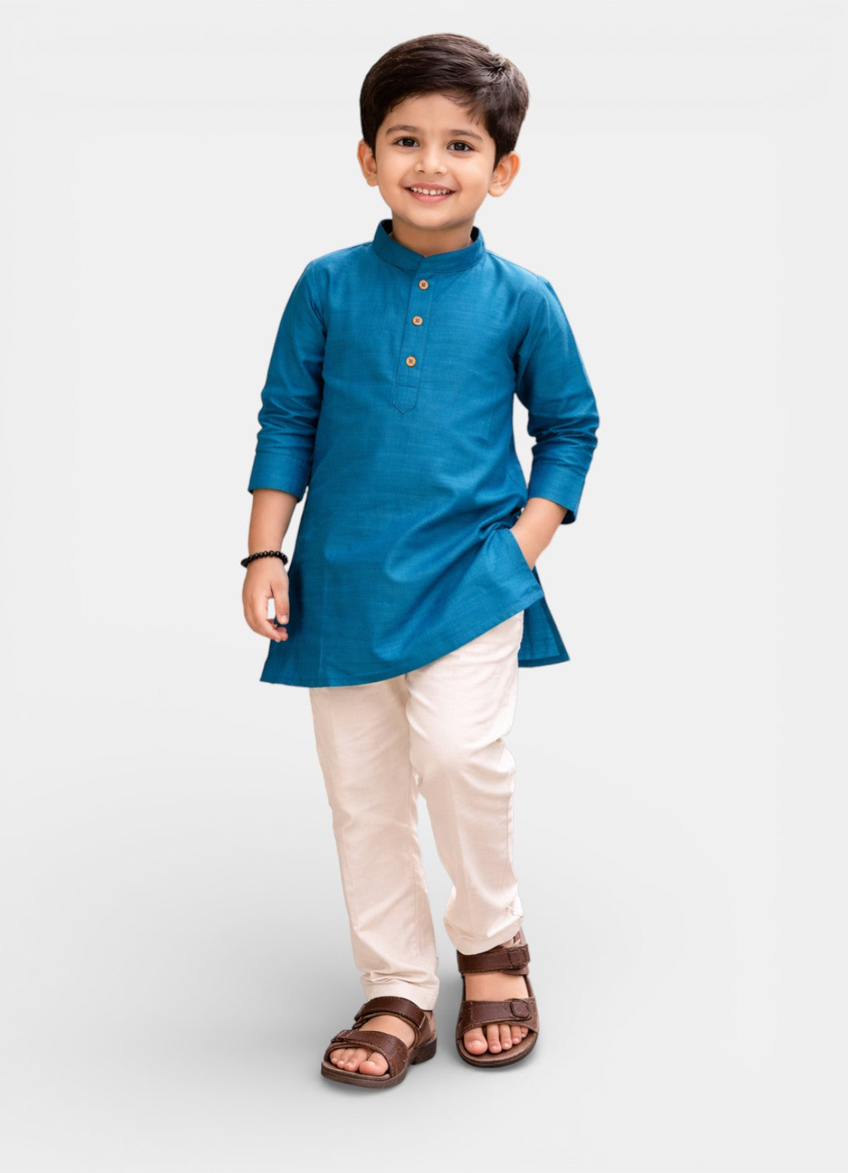 TATTVA Boys Cotton Solid Ethnic Kurta