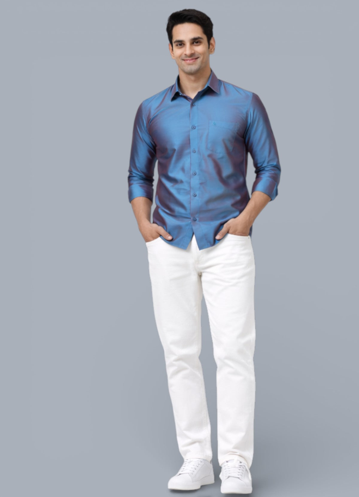 Tattva Men Solid Premium Polyester Casual Shirt