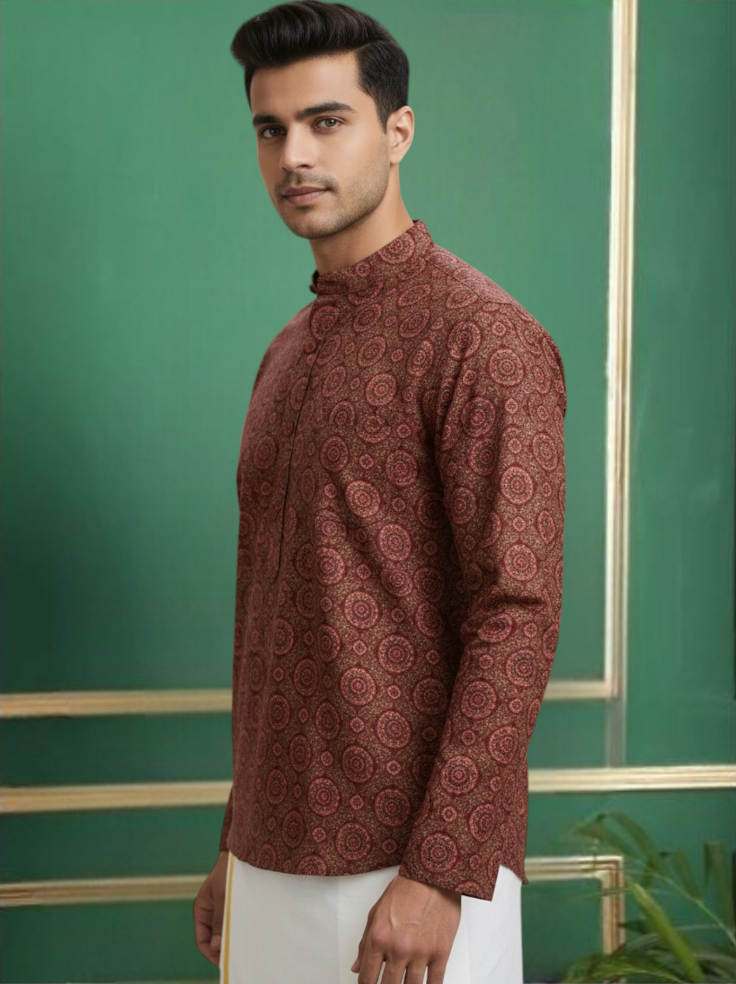 Tattva Men Printed Super Short Kurta