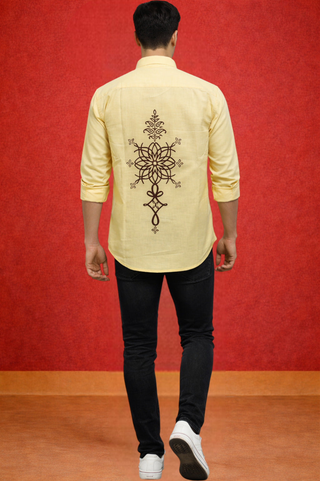 Tattva Men Premium Cotton Printed Straight Kurta