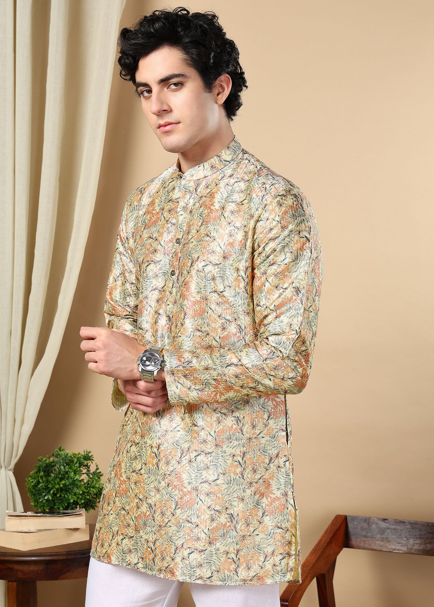 Tattva Multi Color Printed Short Kurta