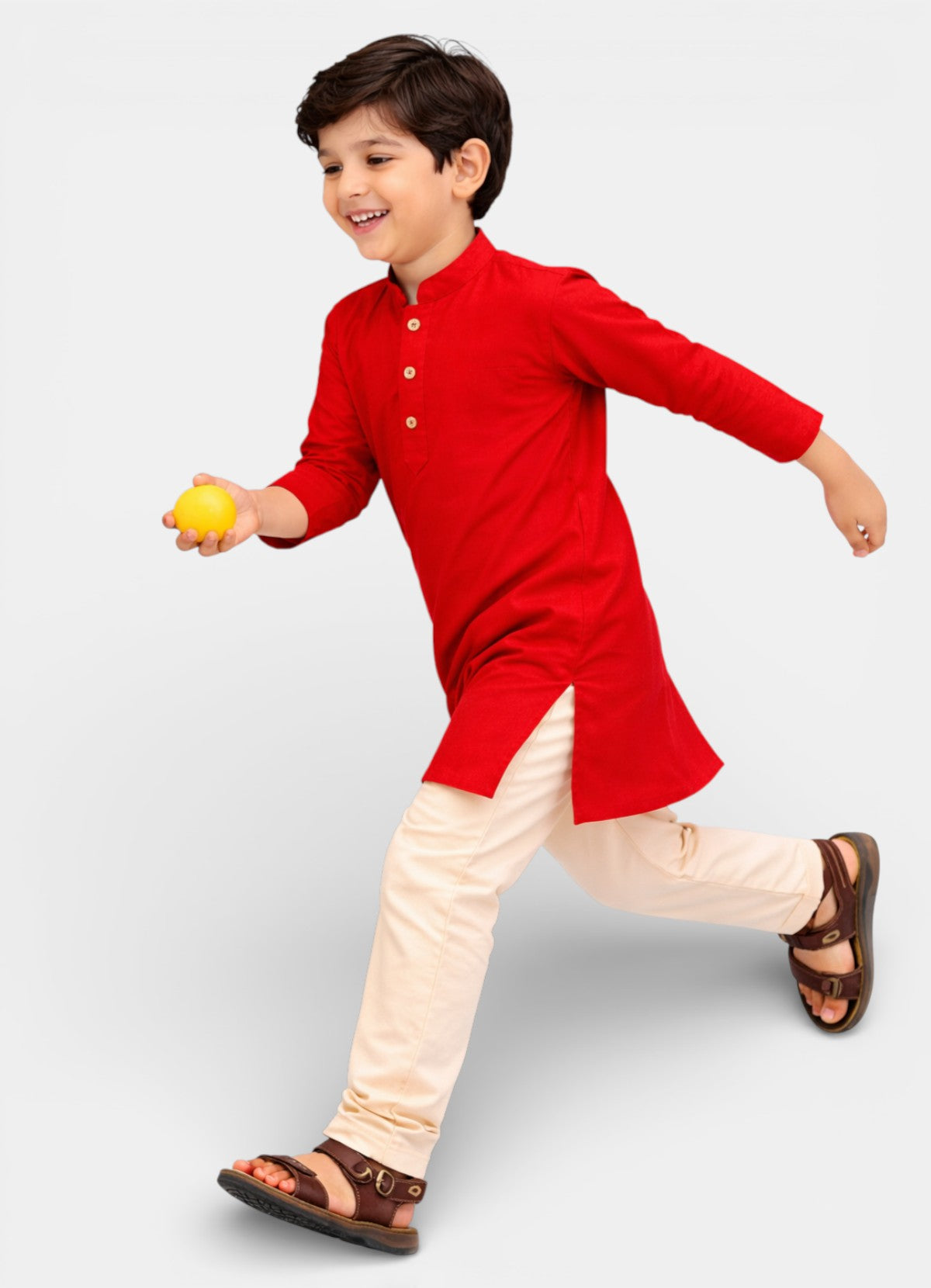 TATTVA Boys Cotton Solid Ethnic Kurta