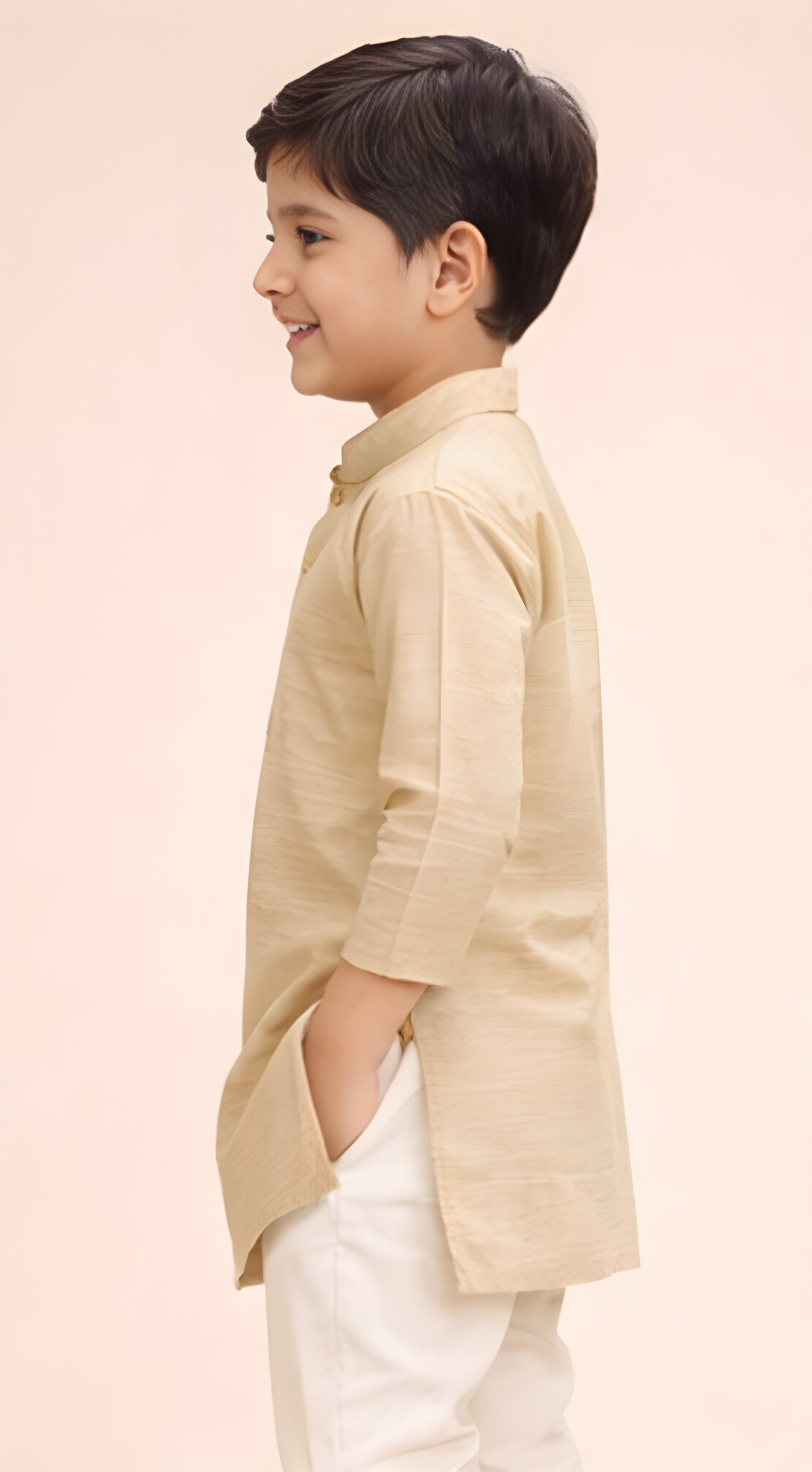 TATTVA Boys Cotton Solid Ethnic Kurta