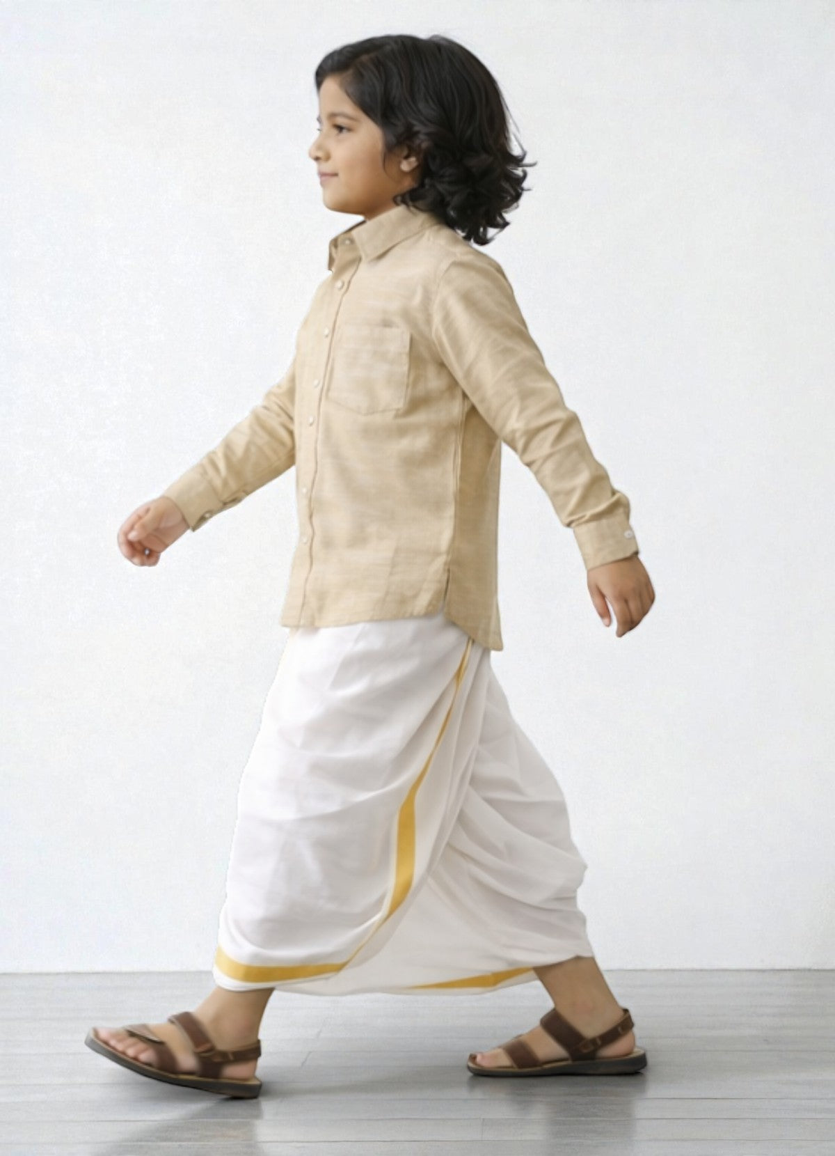 TATTVA Boys Solid Cotton Full Sleeves Shirt