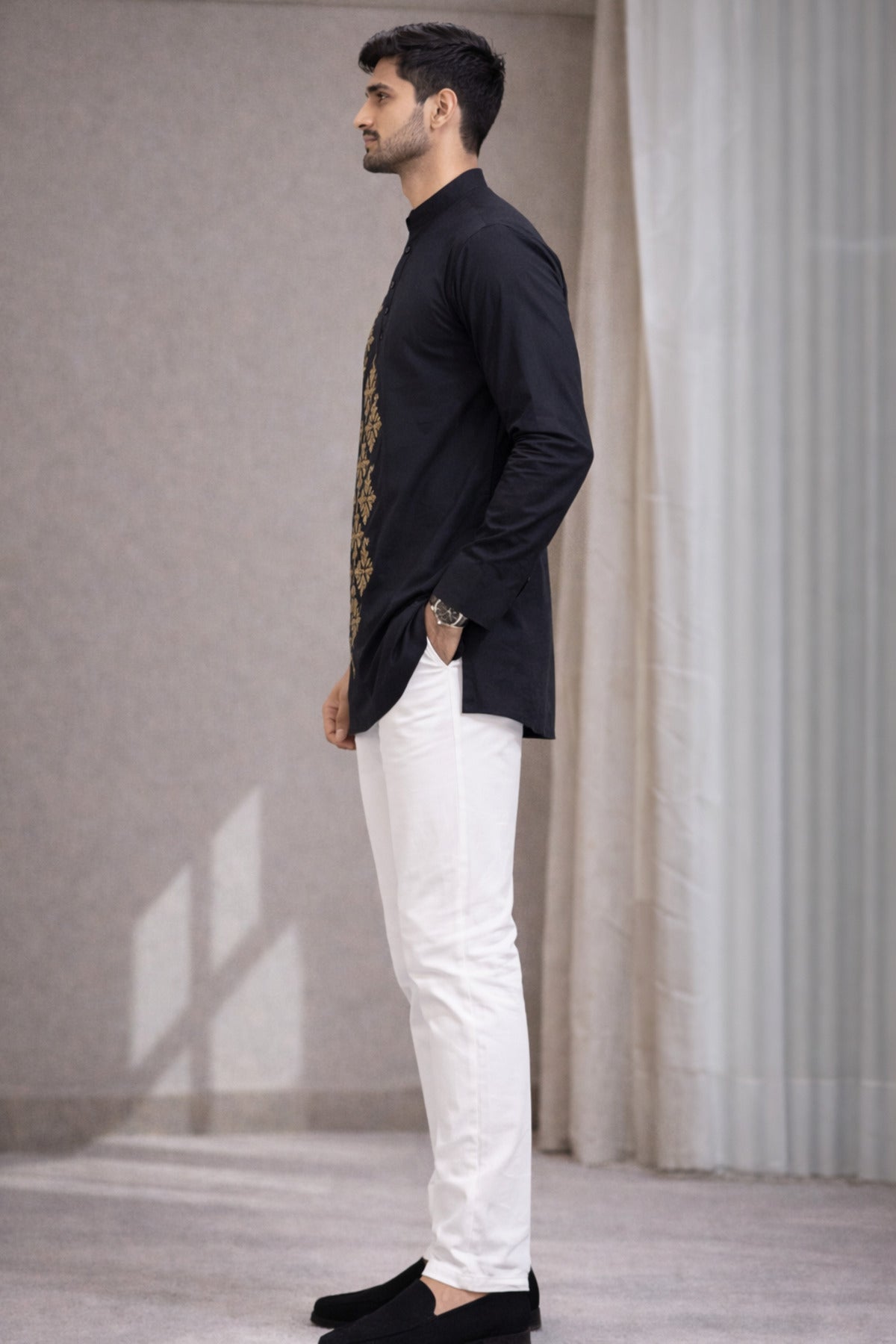 Tattva Men Premium Cotton Printed Straight Kurta