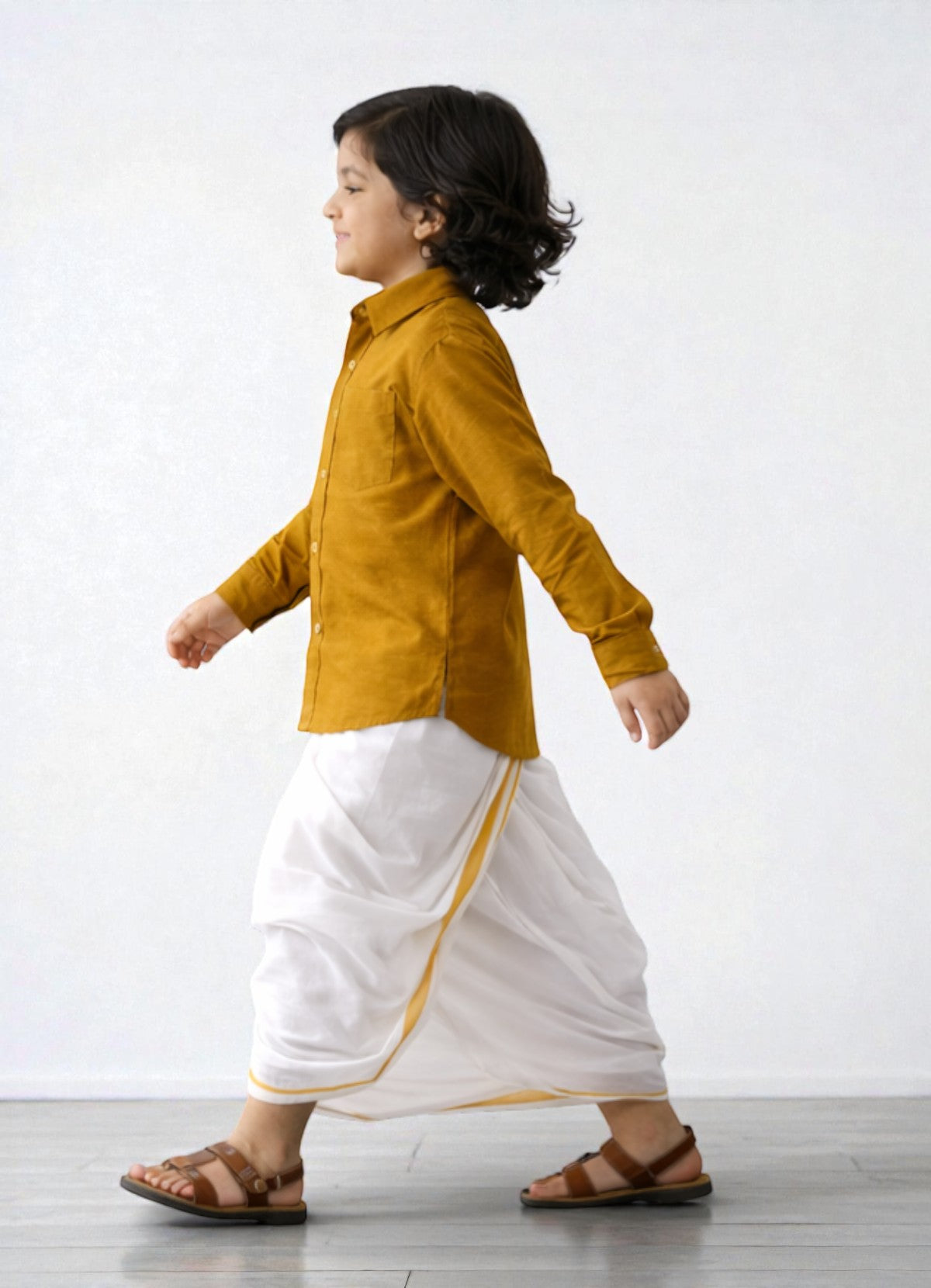 TATTVA Boys Solid Cotton Full Sleeves Shirt