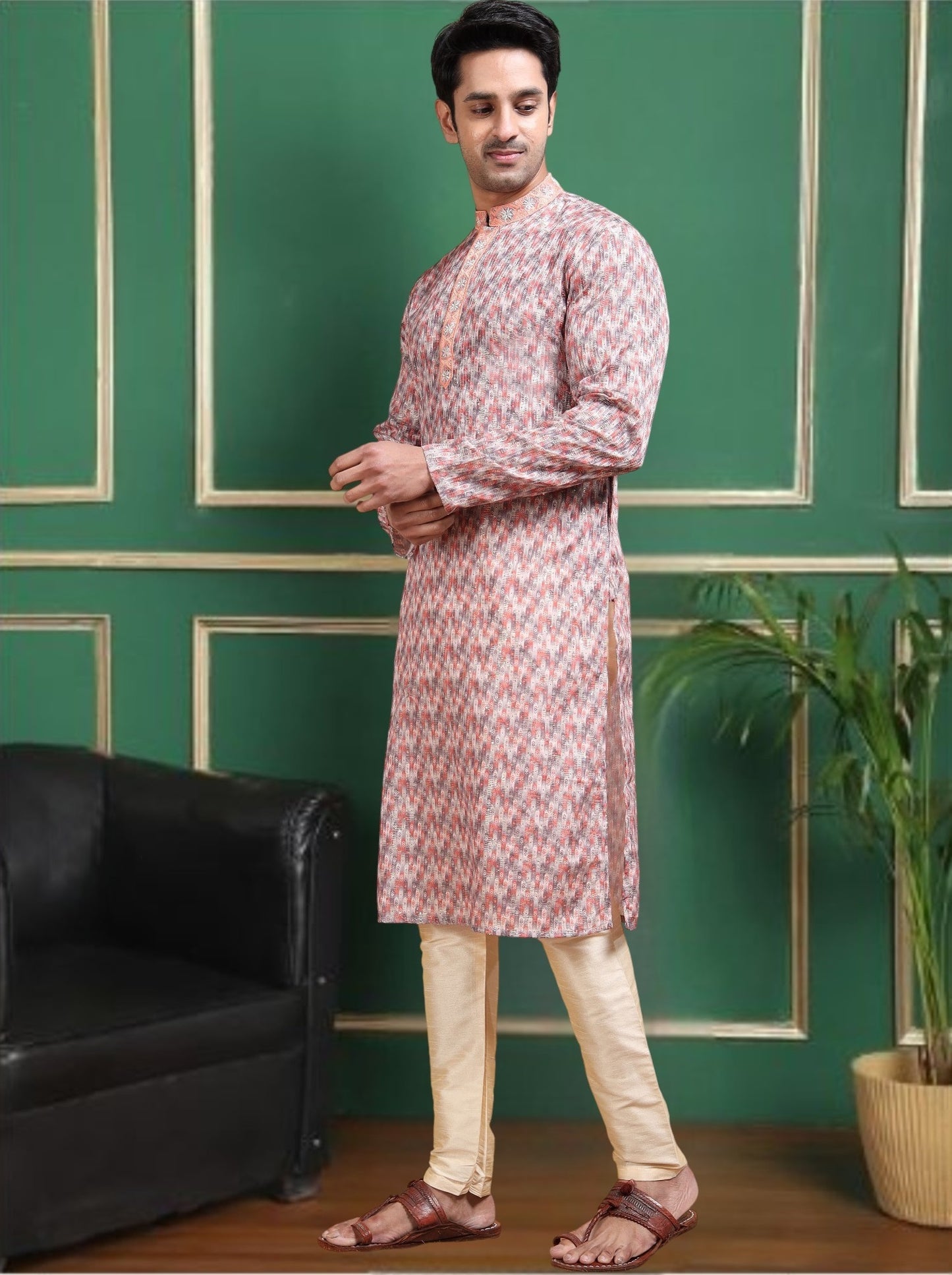 Tattva Men Empire Sequinned Kurta with Pyjamas