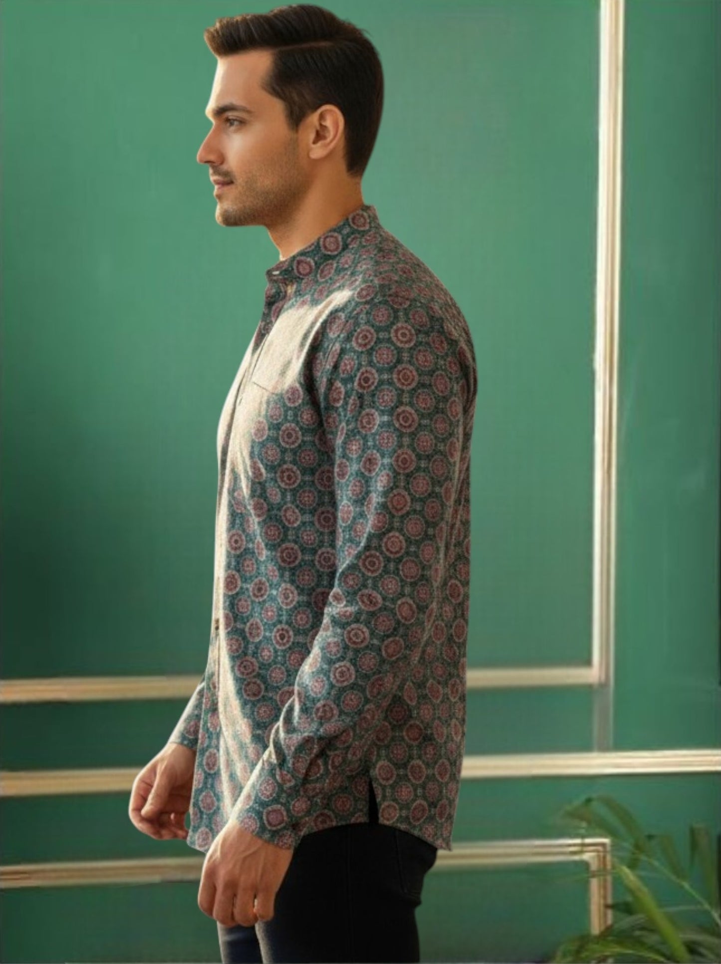 Tattva Men Printed Super Short Kurta