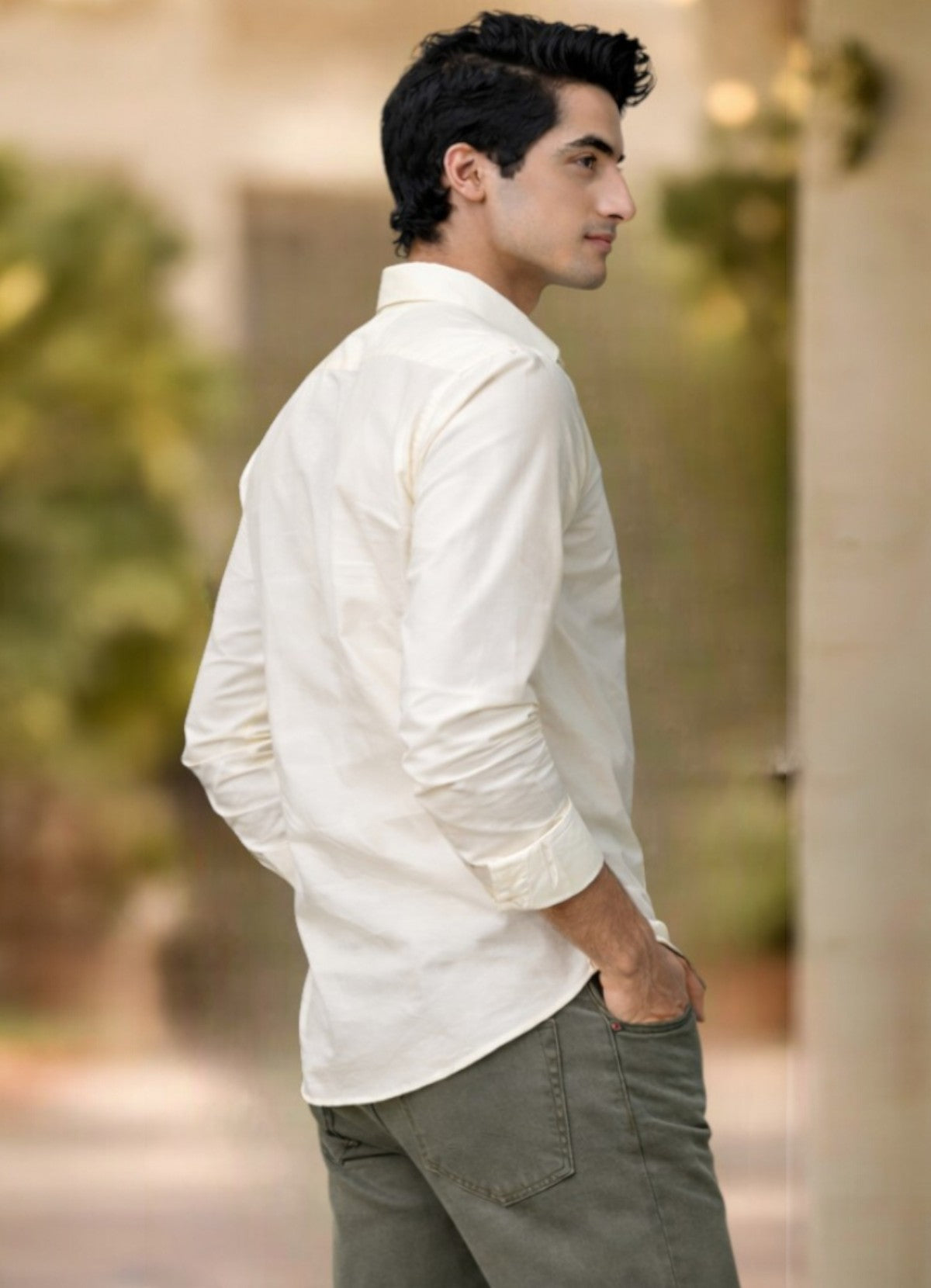 Tattva Men Solid Premium Polyester Casual Shirt