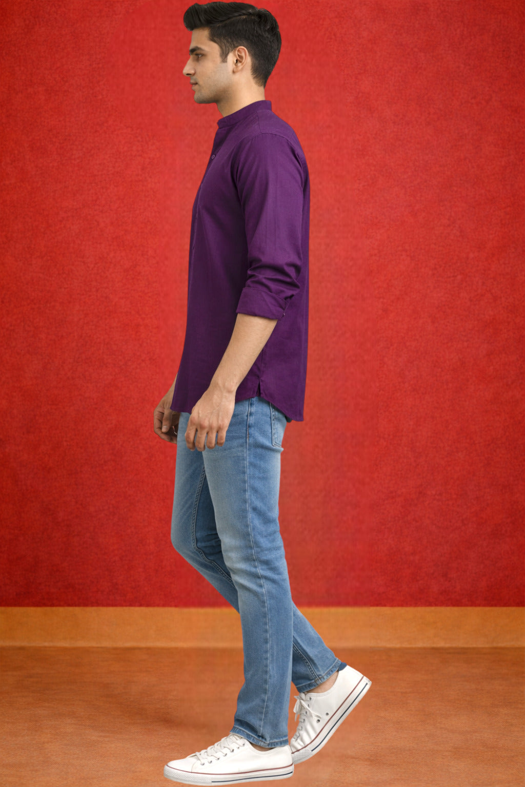 Tattva Men Premium Cotton Printed Straight Kurta