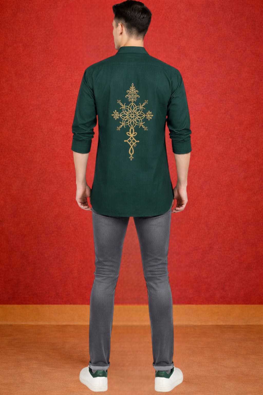 Tattva Men Premium Cotton Printed Straight Kurta