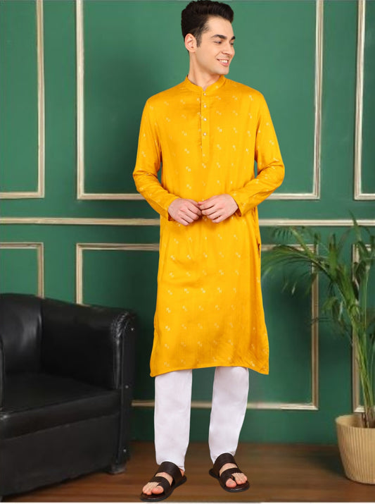 Tattva Men Geometric Printed Kurta Pyjama Set