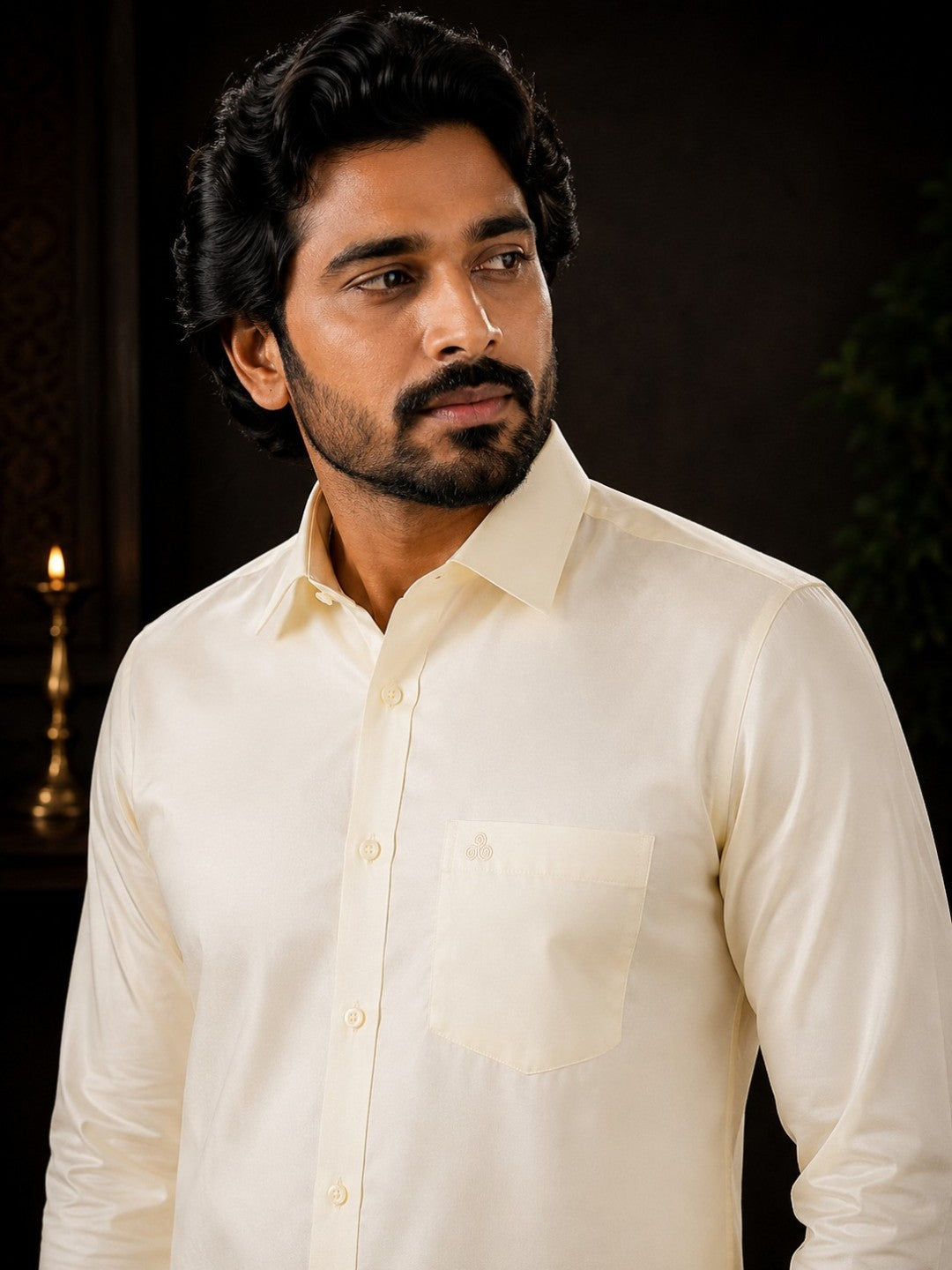Tattva Mens White Solid Shirt