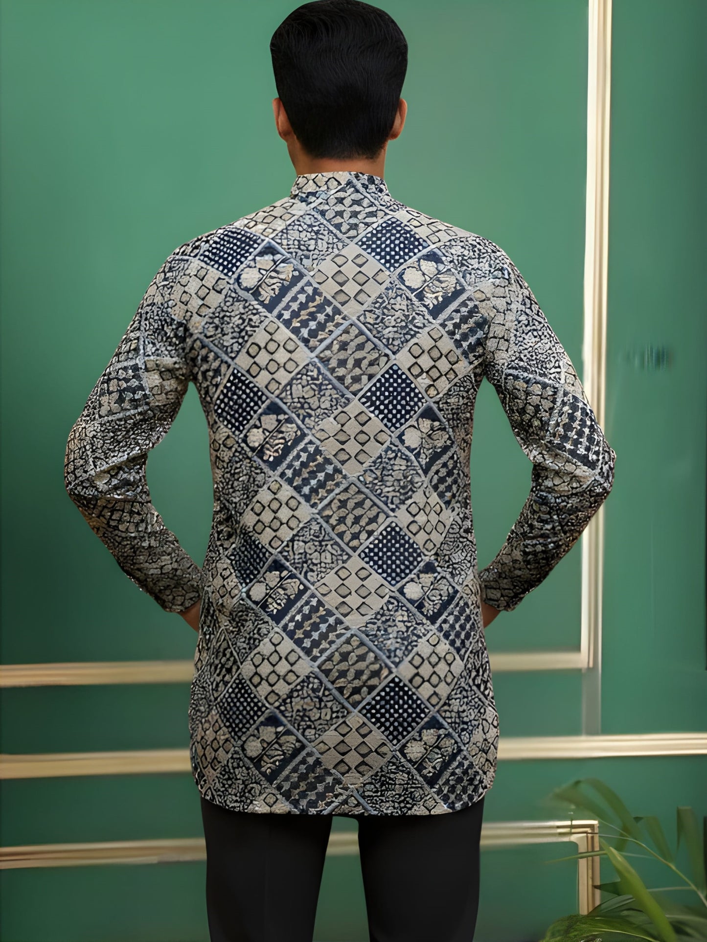 Tattva Men Printed Super Short Kurta