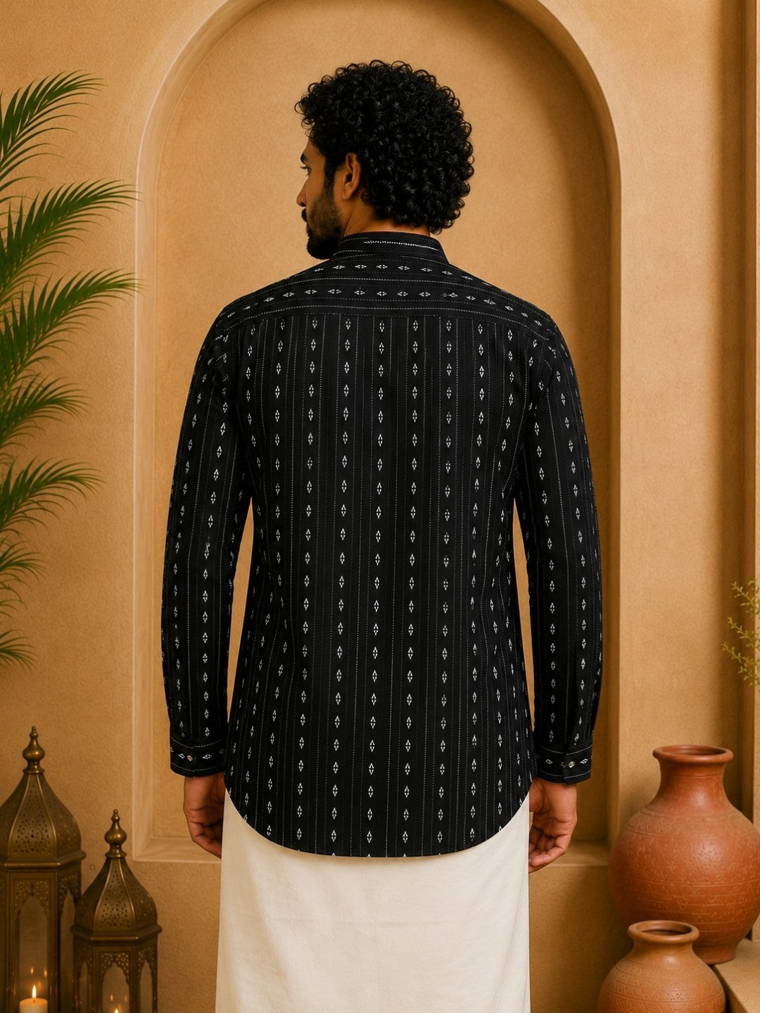 Tattva Woven Design Thread Work Super Short Kurta