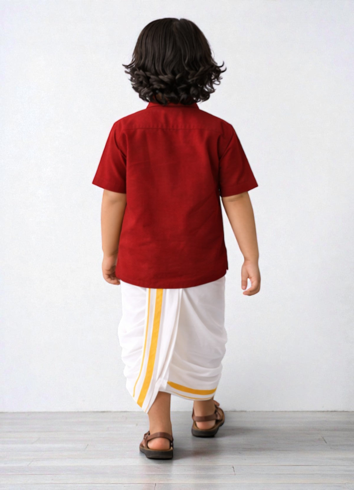 TATTVA Boys Solid Cotton Half Sleeves Shirt