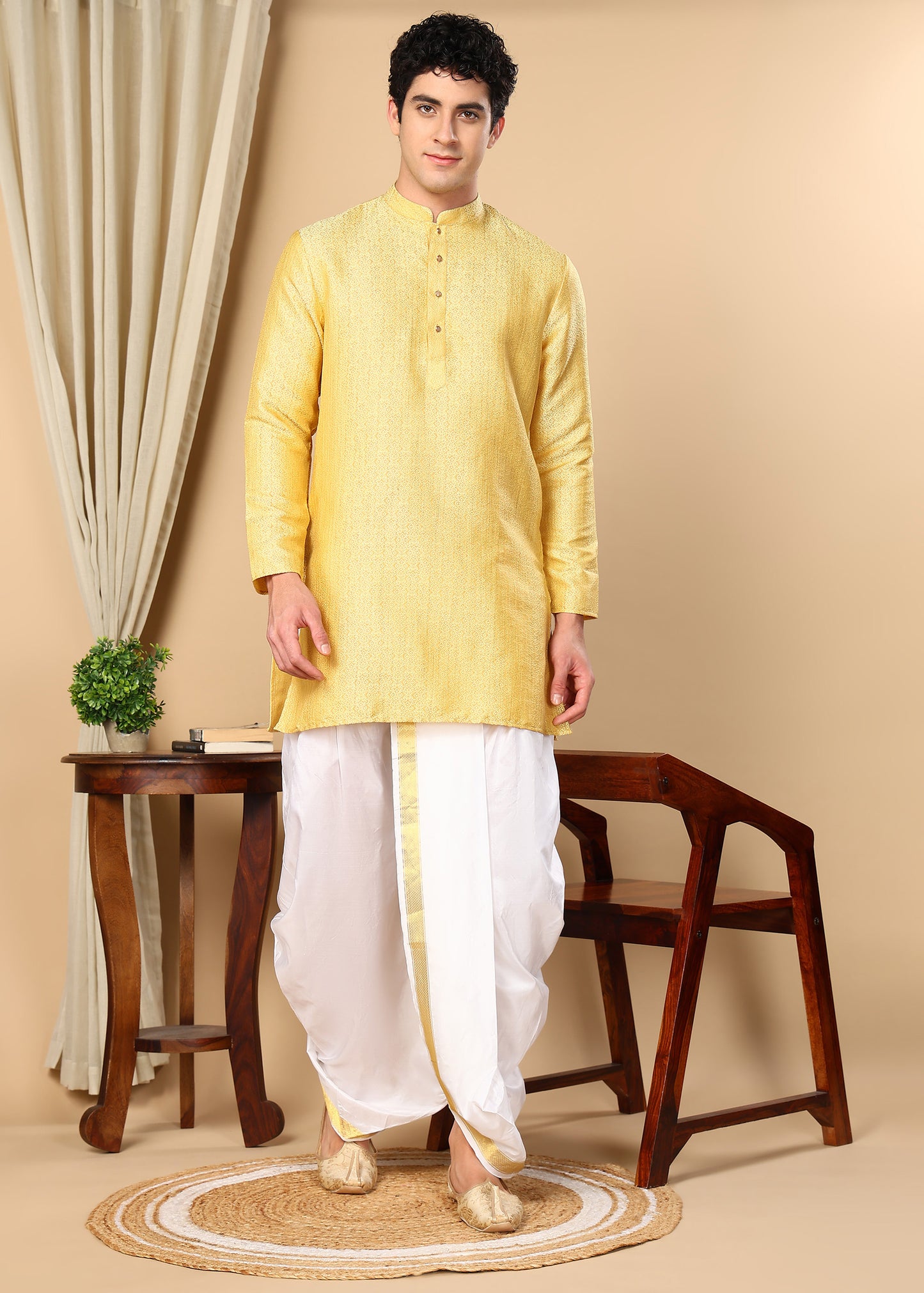 Tattva Ethnic Motifs Printed Mandarin Collar Straight Kurta