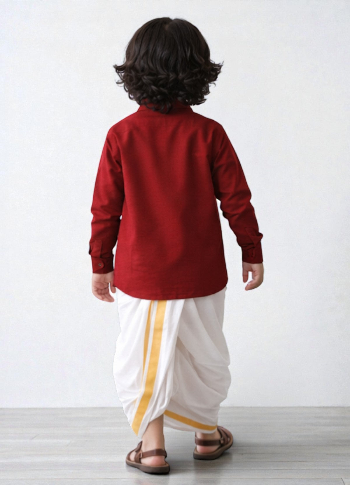 TATTVA Boys Solid Cotton Full Sleeves Shirt