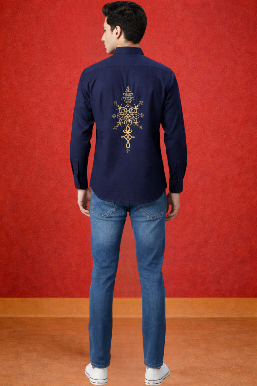 Tattva Men Premium Cotton Printed Straight Kurta