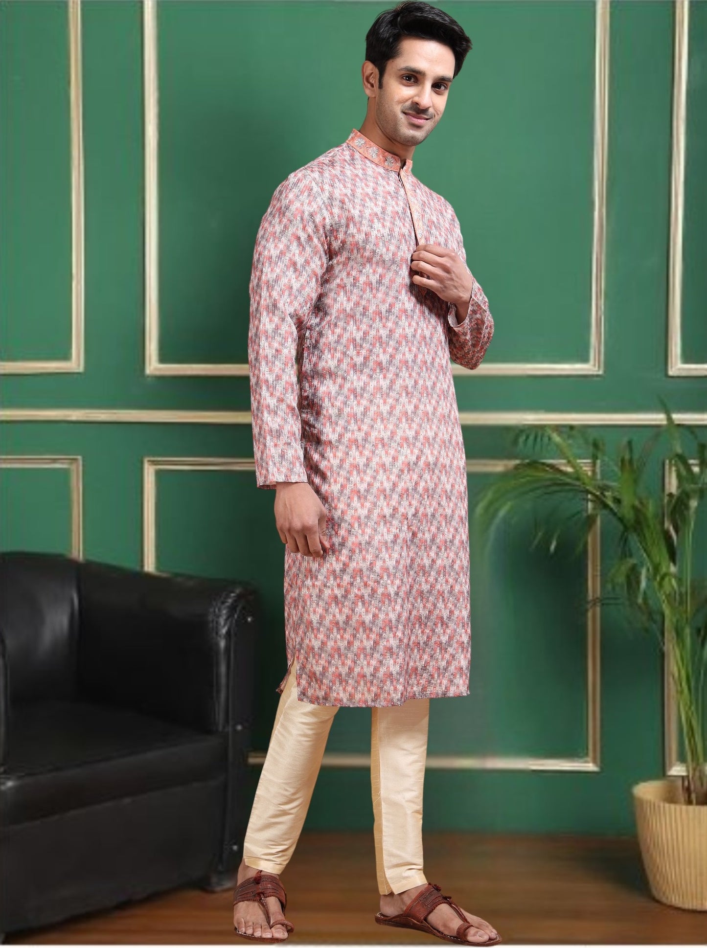 Tattva Men Empire Sequinned Kurta with Pyjamas