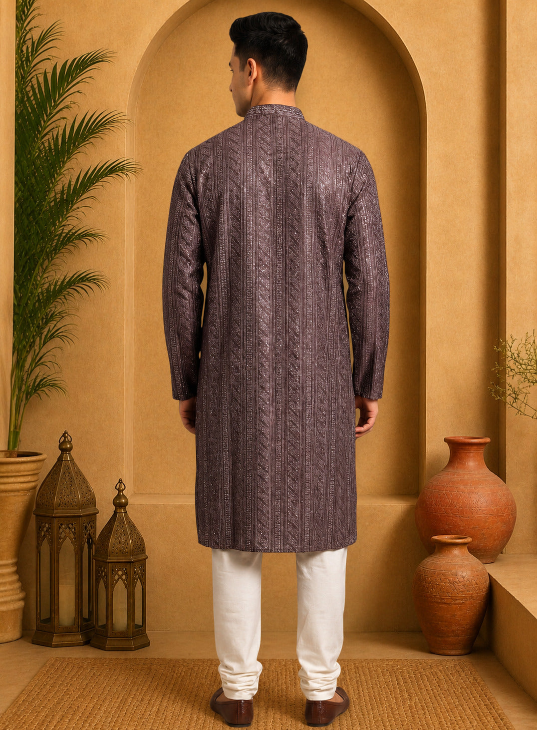 Tattva Men Printed Regular Kurta with Pyjama