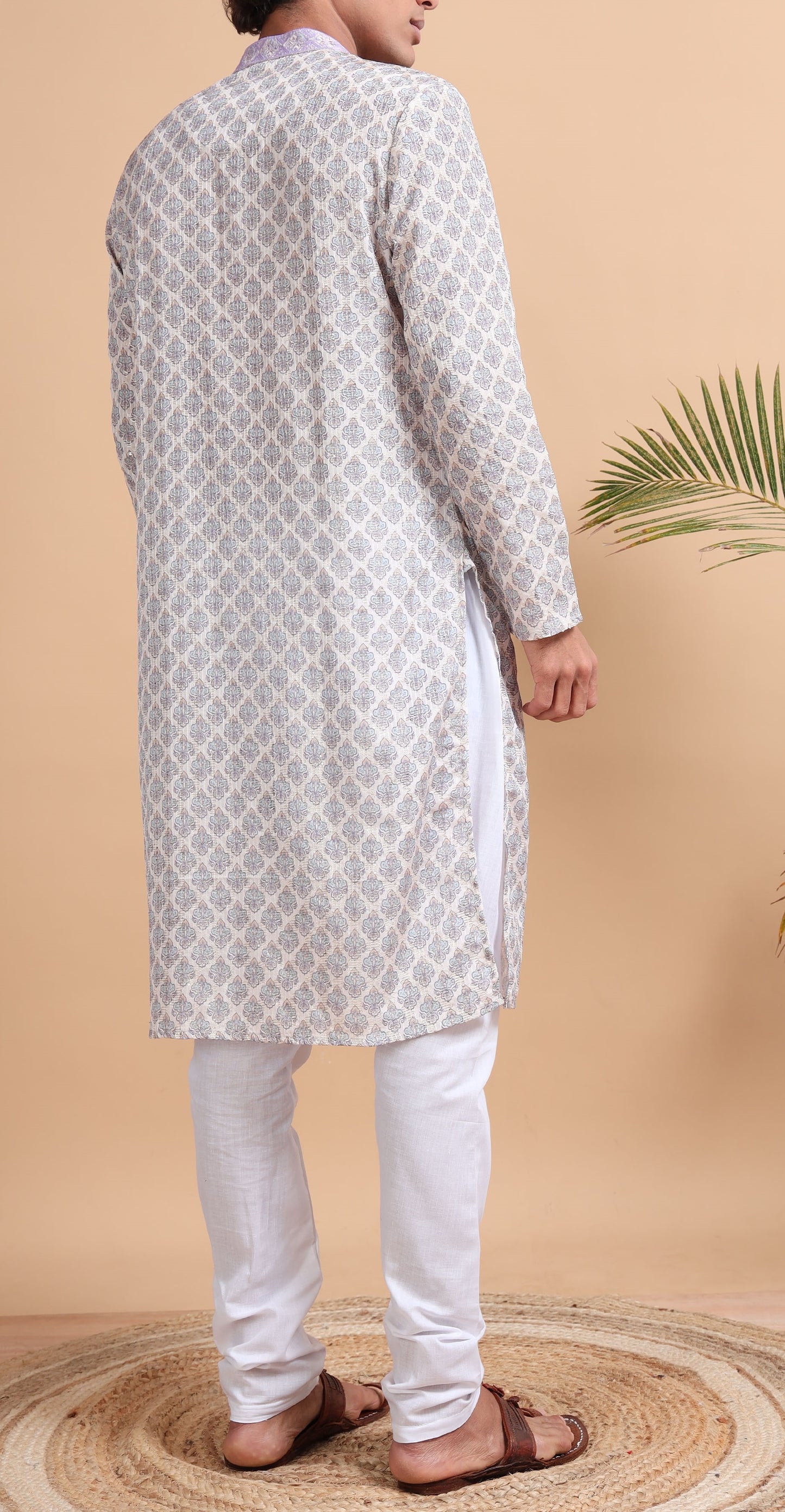 Tattva Men Ethnic Motifs Printed Regular Sequinned Kurta with Pyjamas