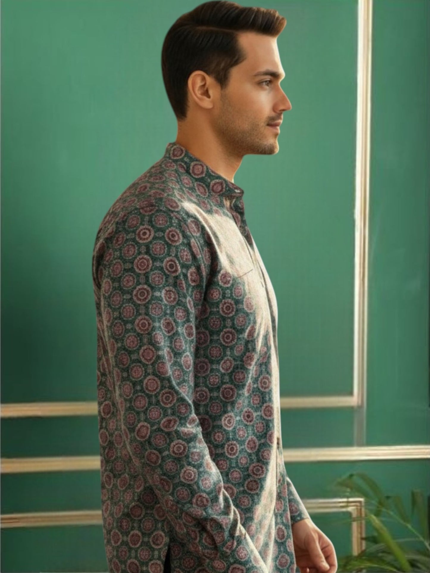 Tattva Men Printed Super Short Kurta