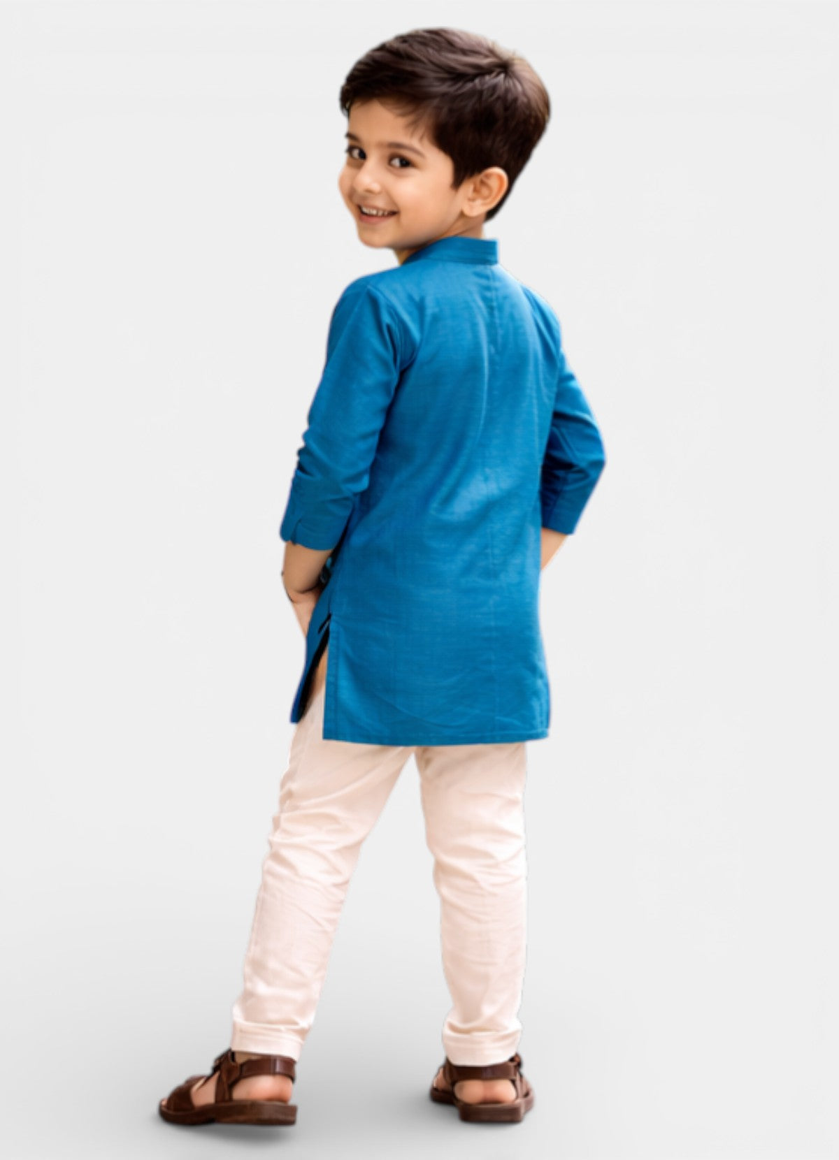 TATTVA Boys Cotton Solid Ethnic Kurta