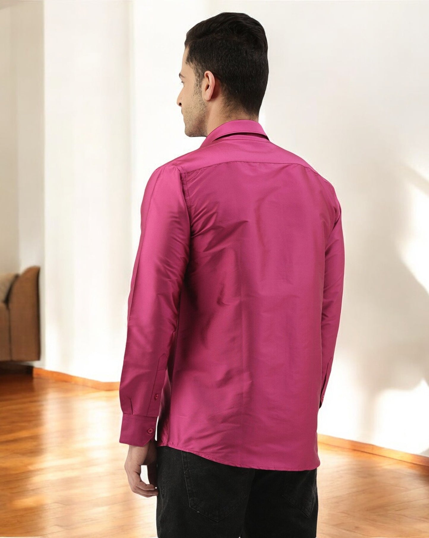 Tattva Pink Solid Regular Shirt