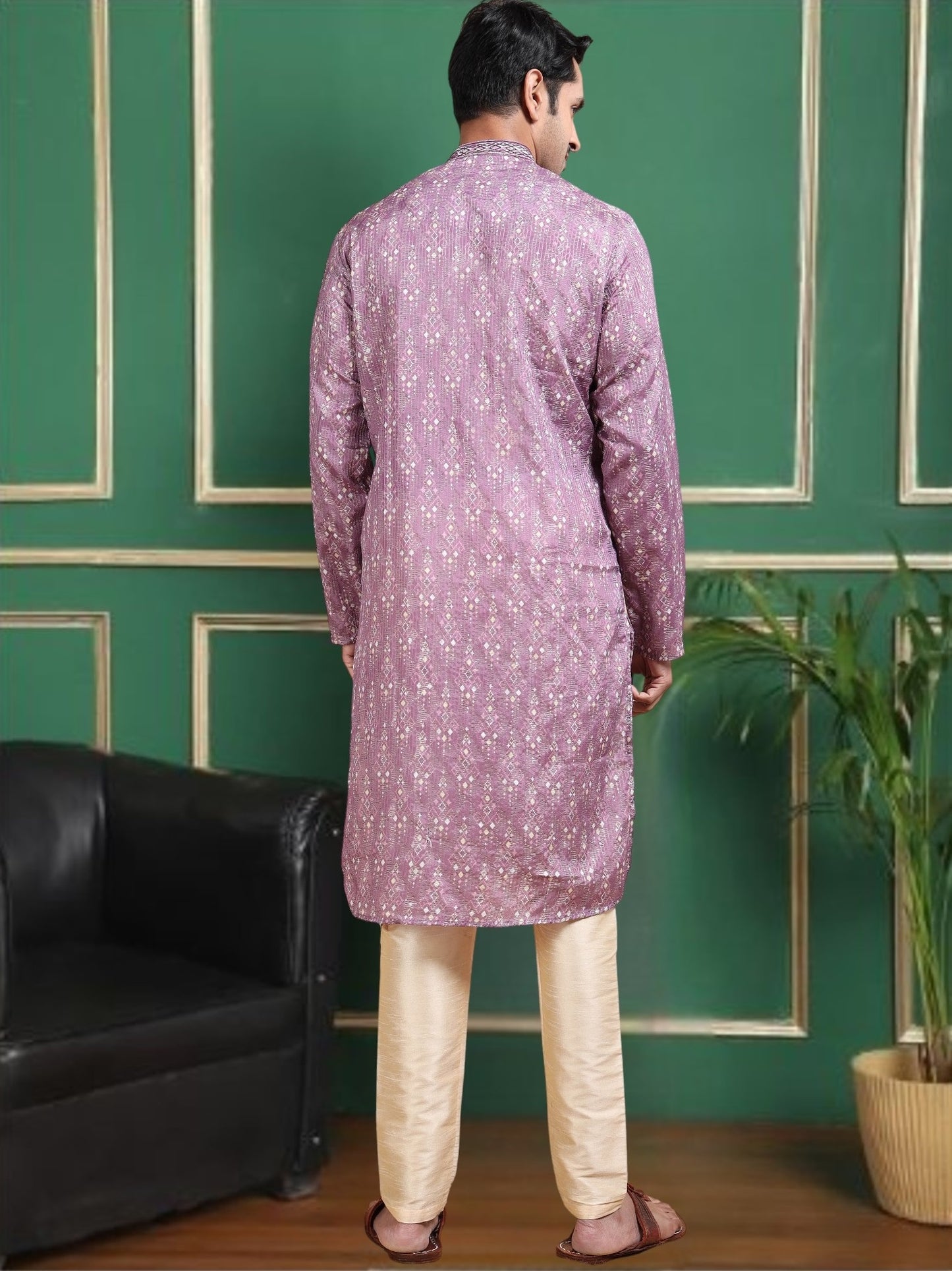 Tattva Men Empire Sequinned Kurta with Pyjamas