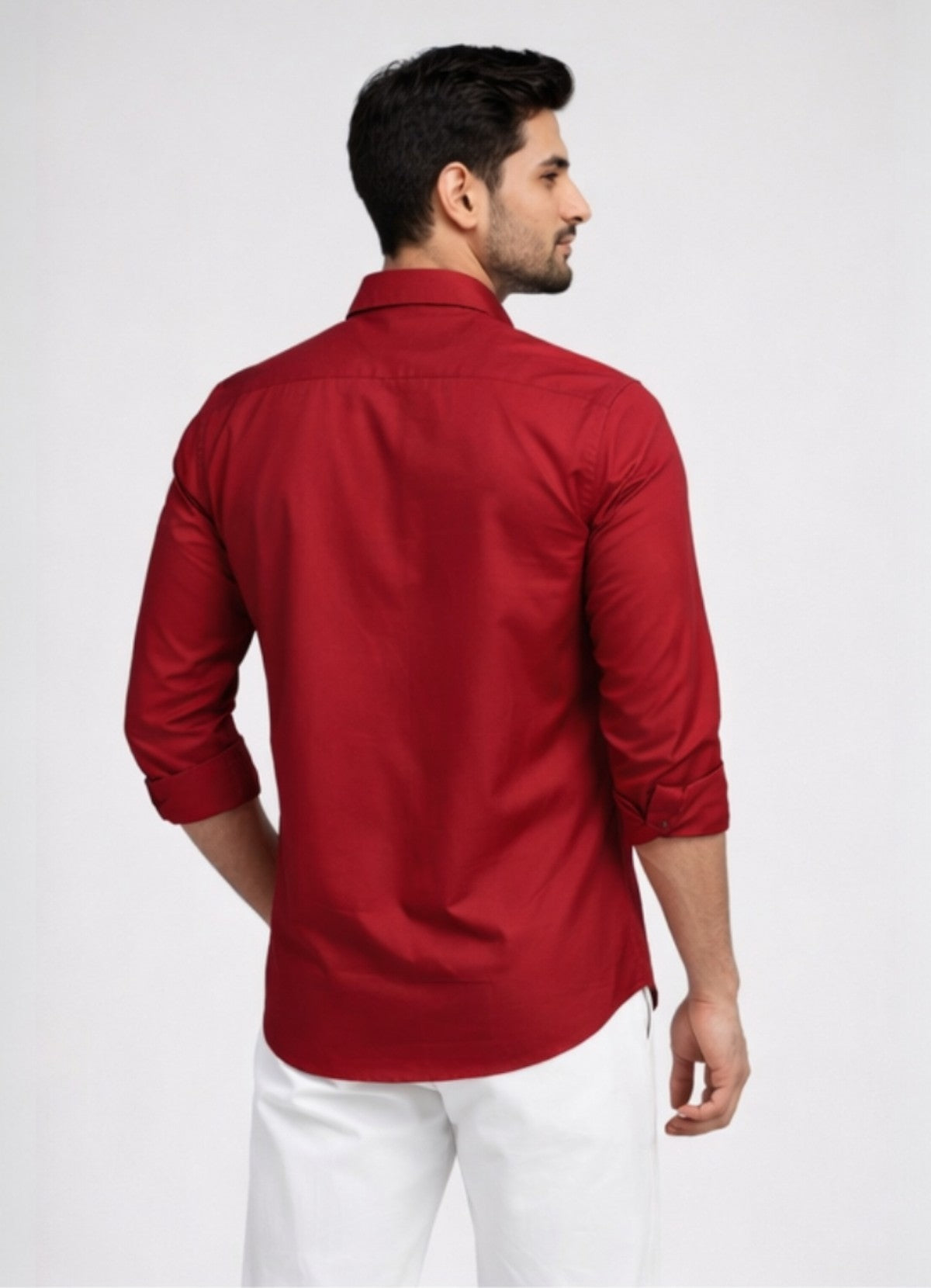 Tattva Men Solid Premium Polyester Casual Shirt