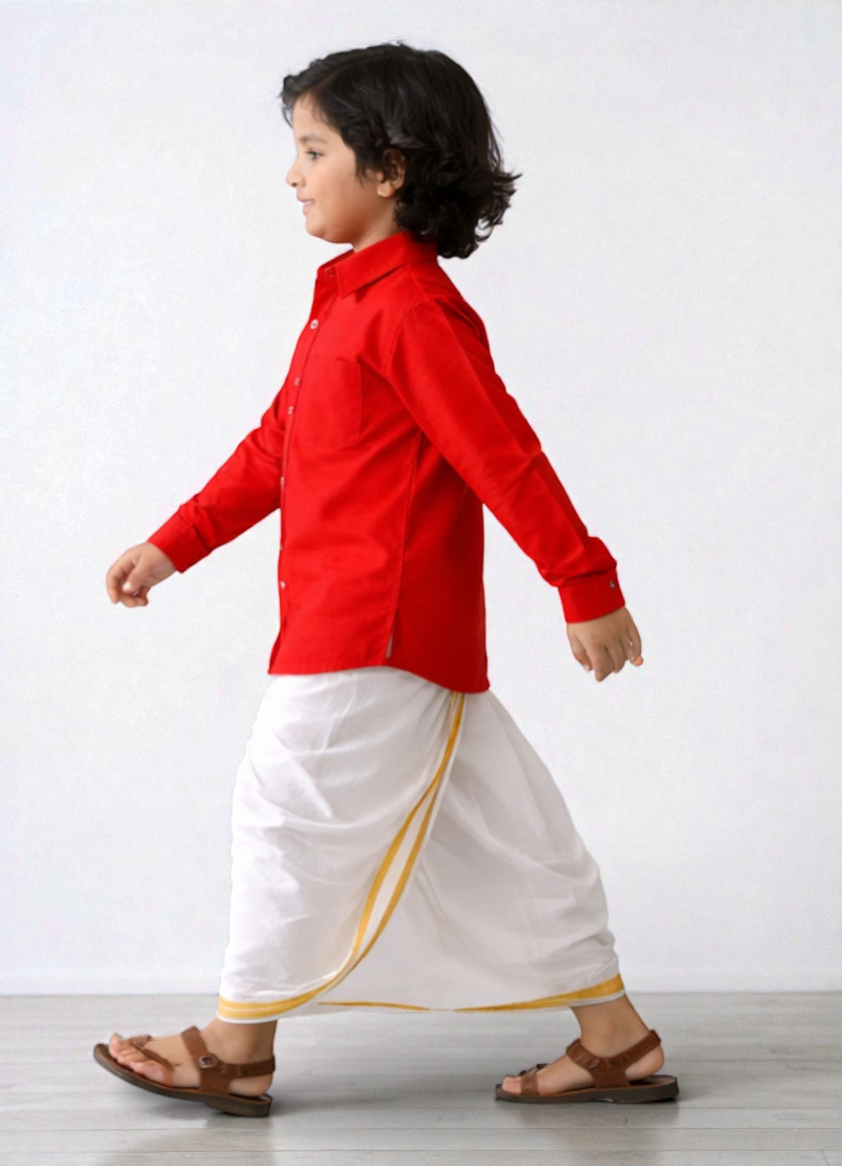 TATTVA Boys Solid Cotton Full Sleeves Shirt