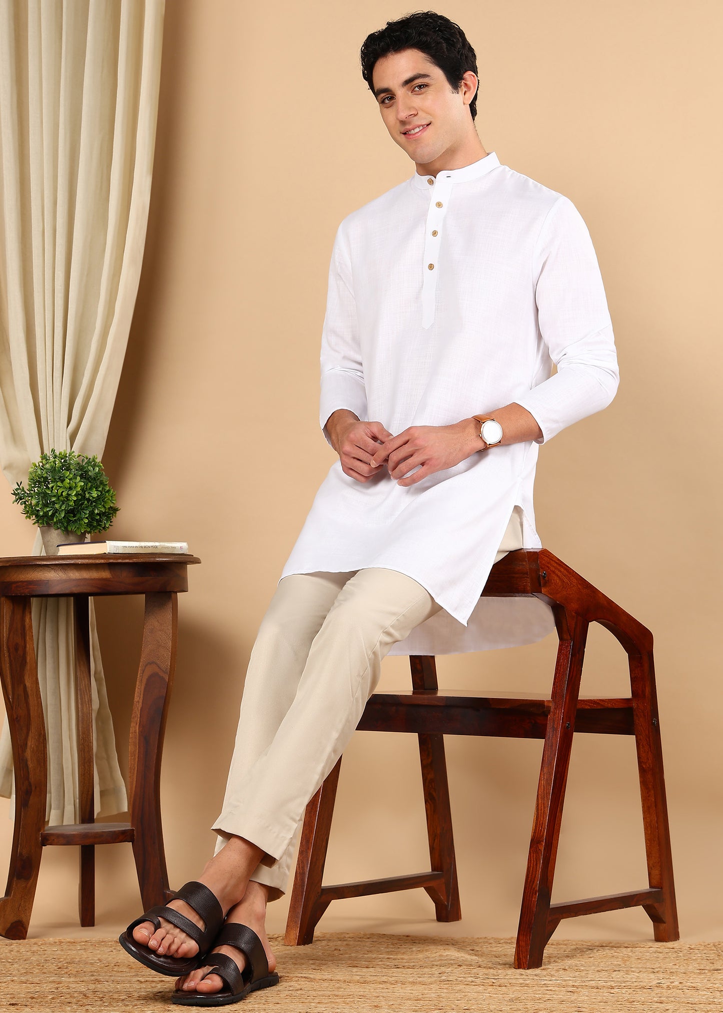 Tattva Short Solid Casual Kurta