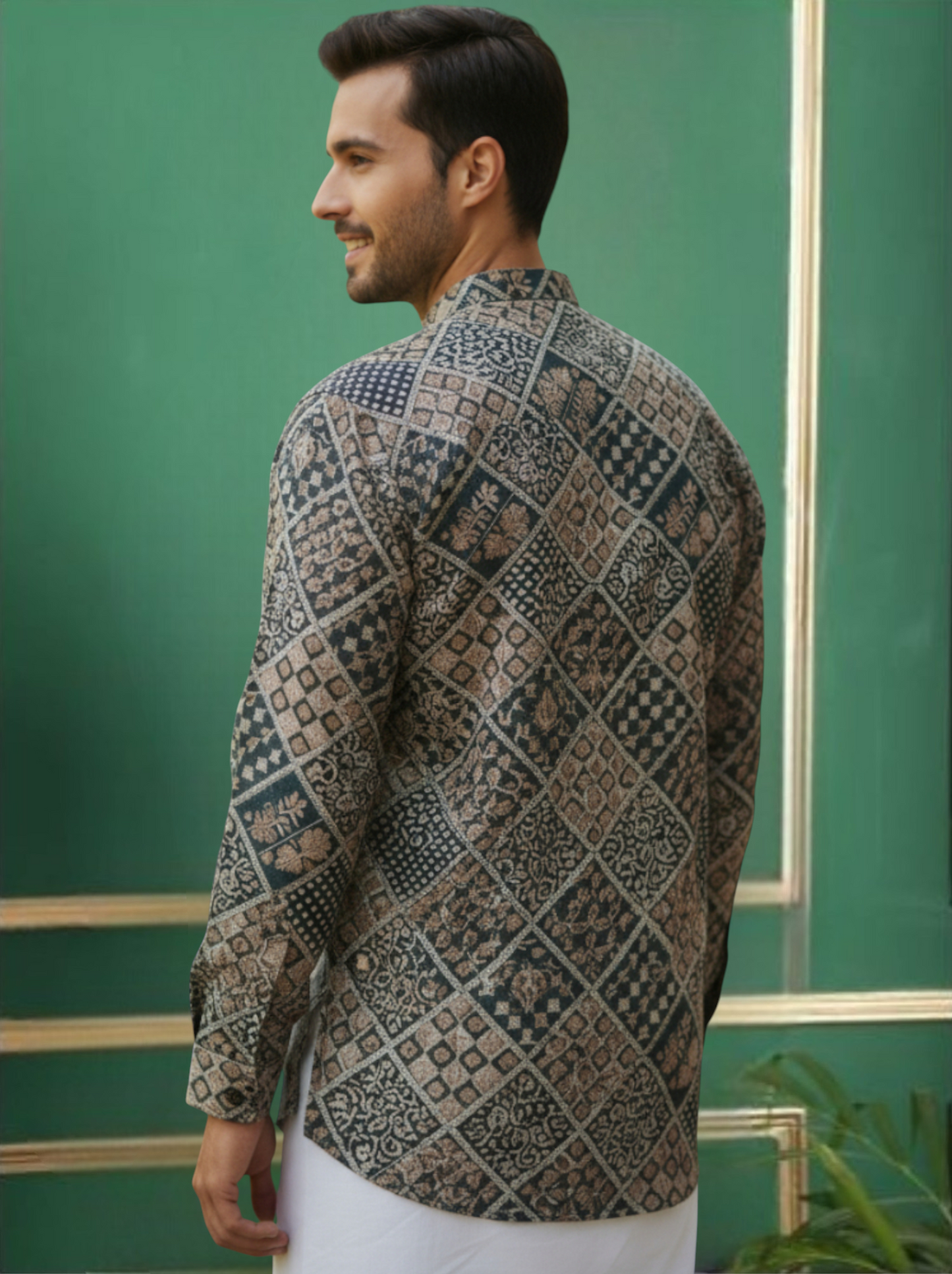 Tattva Men Printed Super Short Kurta