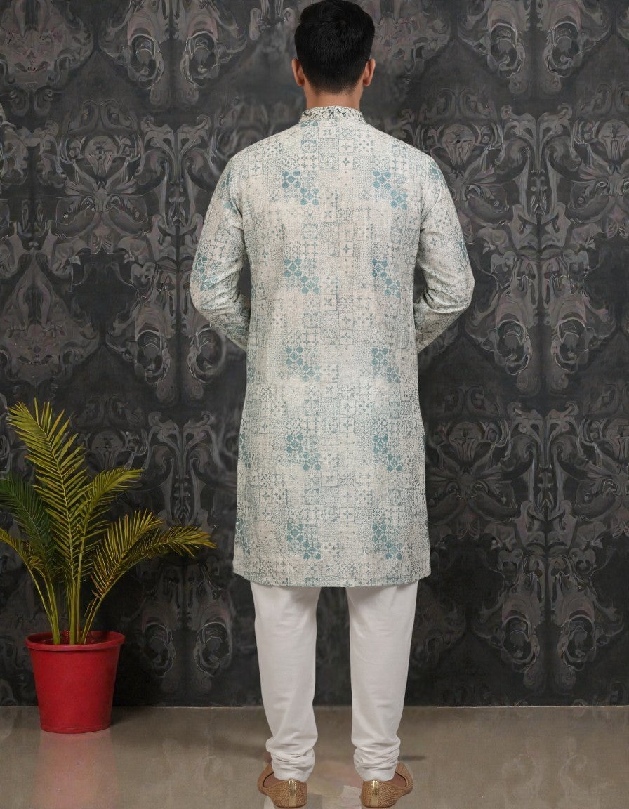 Tattva Men Sequined Threadwork Kurta with Pyjama