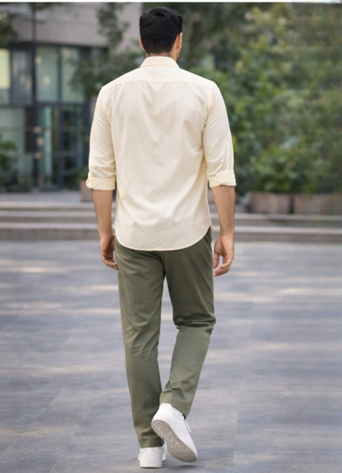 Tattva Men Solid Premium Polyester Casual Shirt