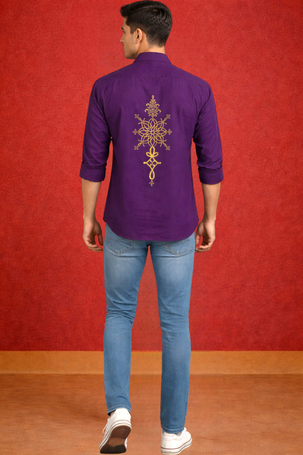 Tattva Men Premium Cotton Printed Straight Kurta