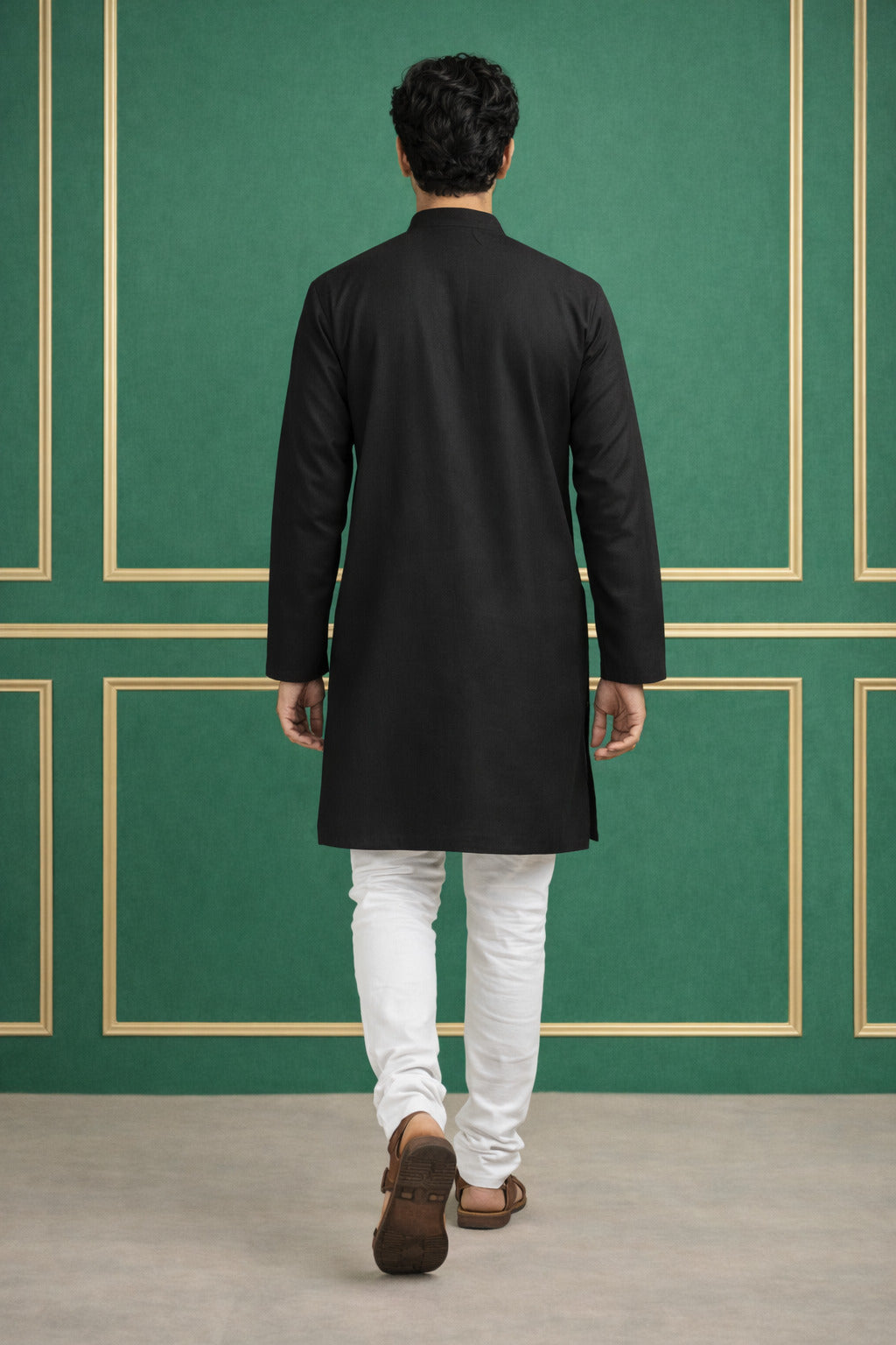 Tattva Men Premium Cotton Solid Straight Kurta