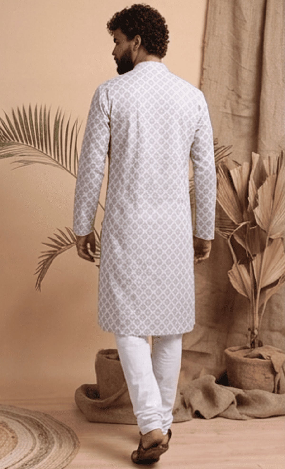 Tattva Sequined Woven Design Long Kurta