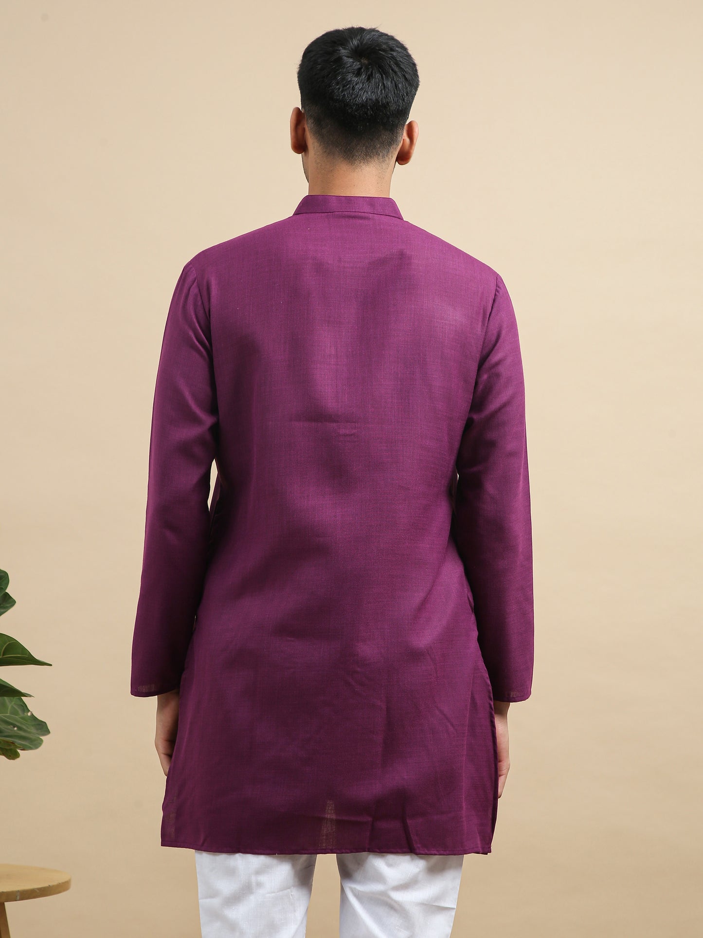 Tattva Purple Short Kurta with Pyjamas