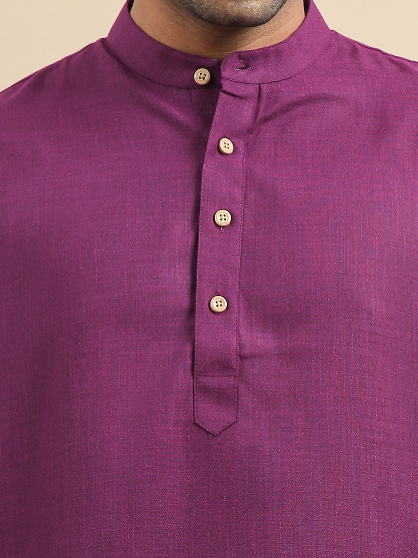 Tattva Purple Short Kurta with Pyjamas