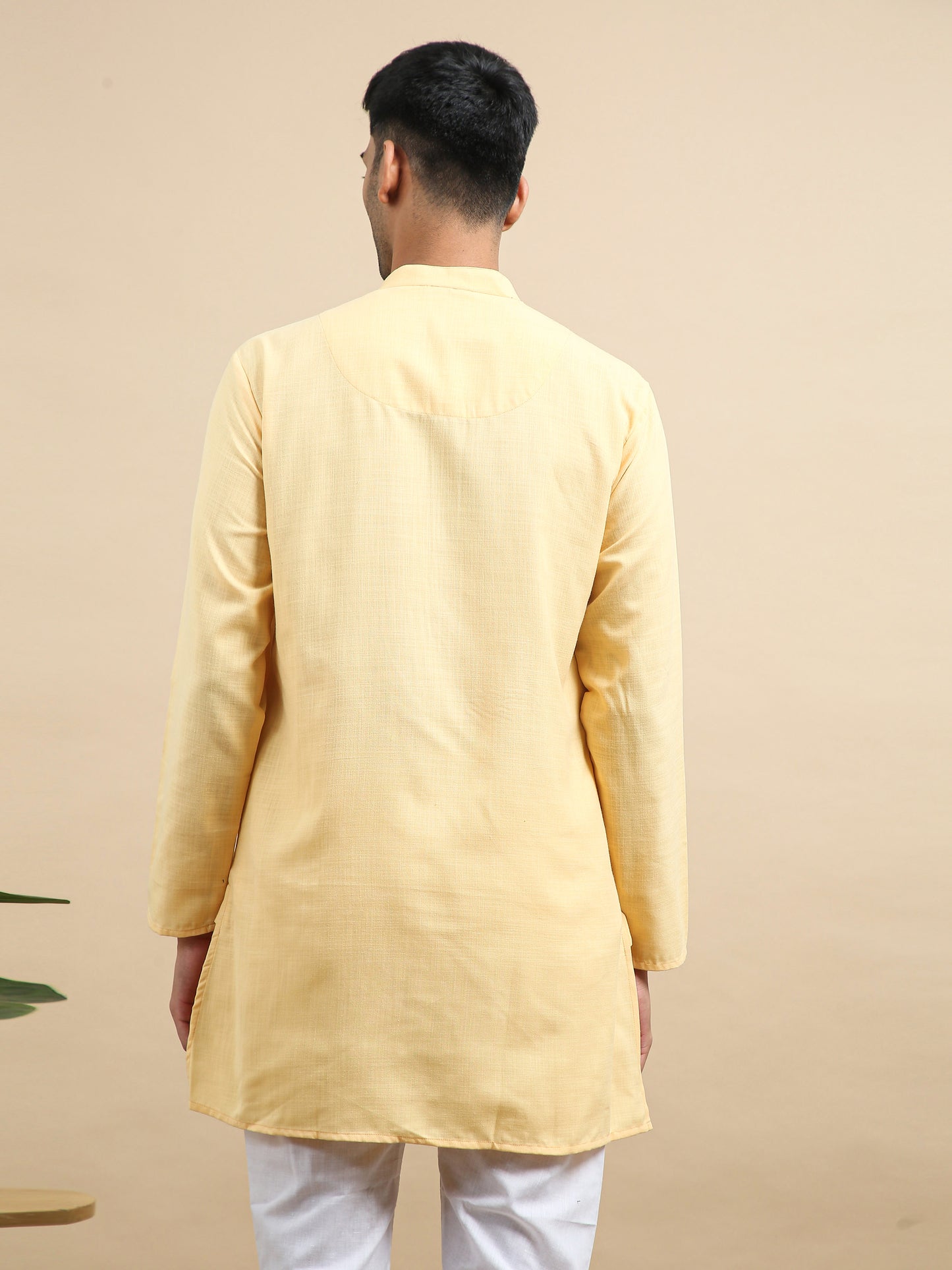 Tattva Beige Short Kurta with Pyjamas