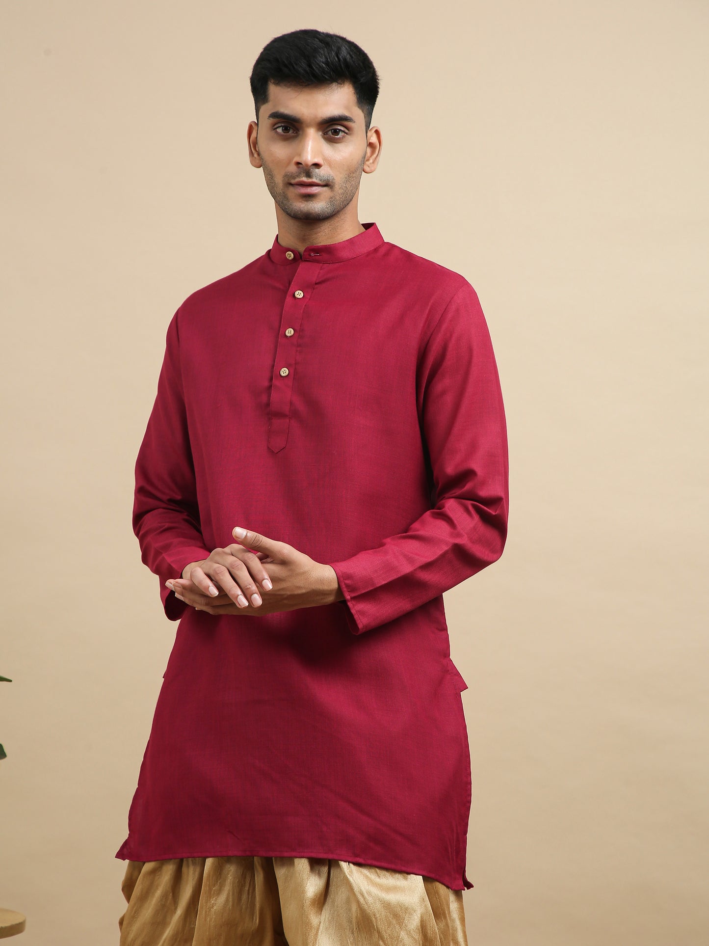 Tattva Maroon Short Kurta with Pyjamas